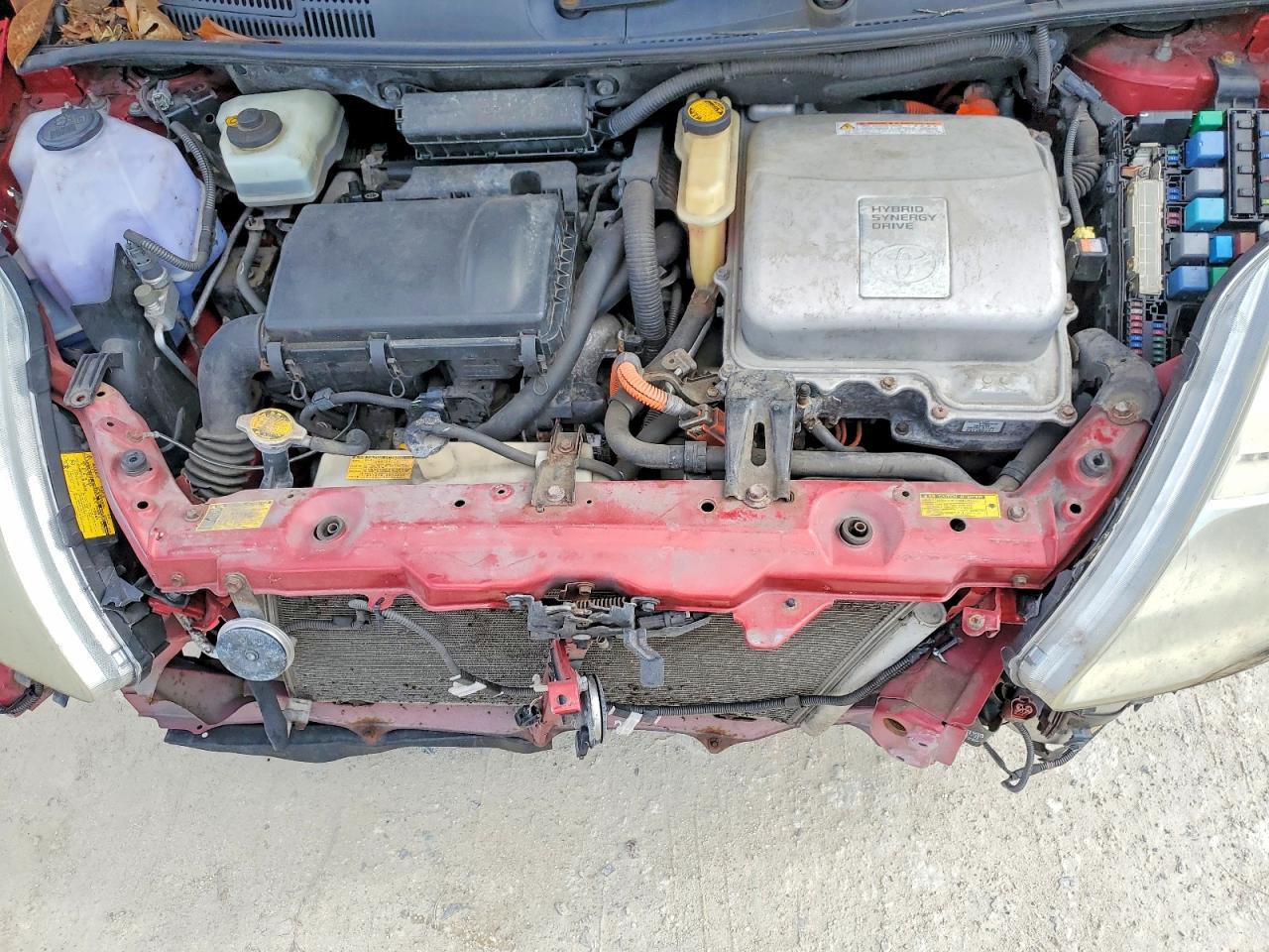 2006 Toyota Prius Base Red vin: JTDKB20U867531285