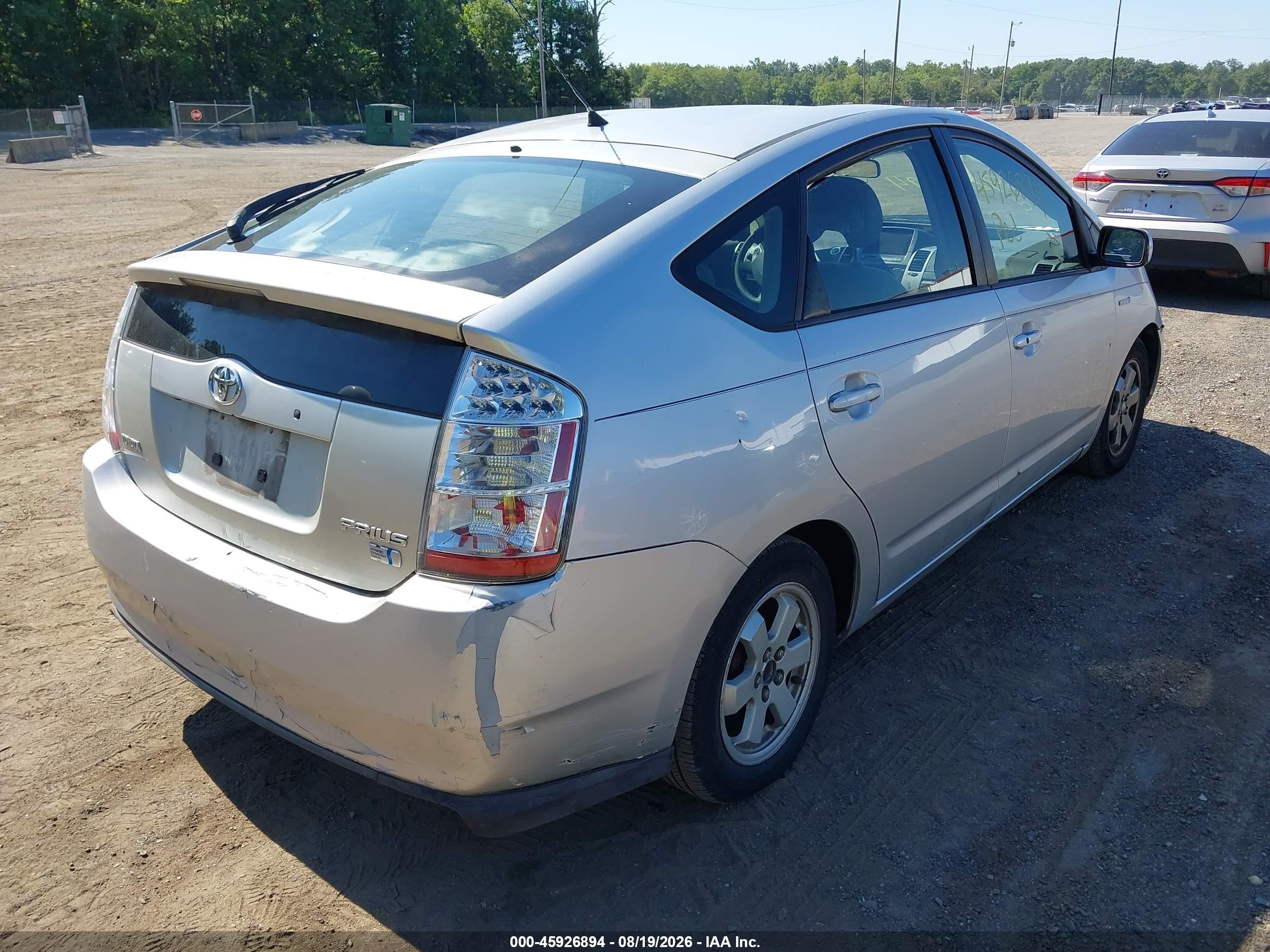 2006 Toyota Prius   Silver vin: JTDKB20U867542495