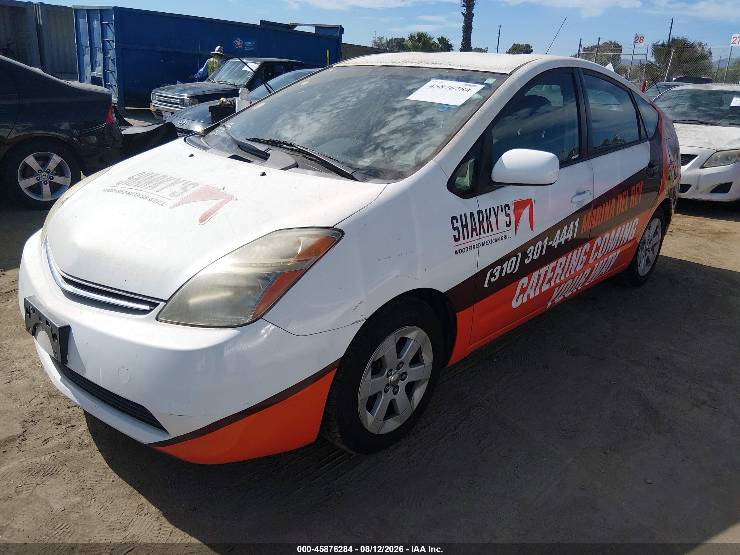 2007 Toyota Prius   Белый vin: JTDKB20U873270474