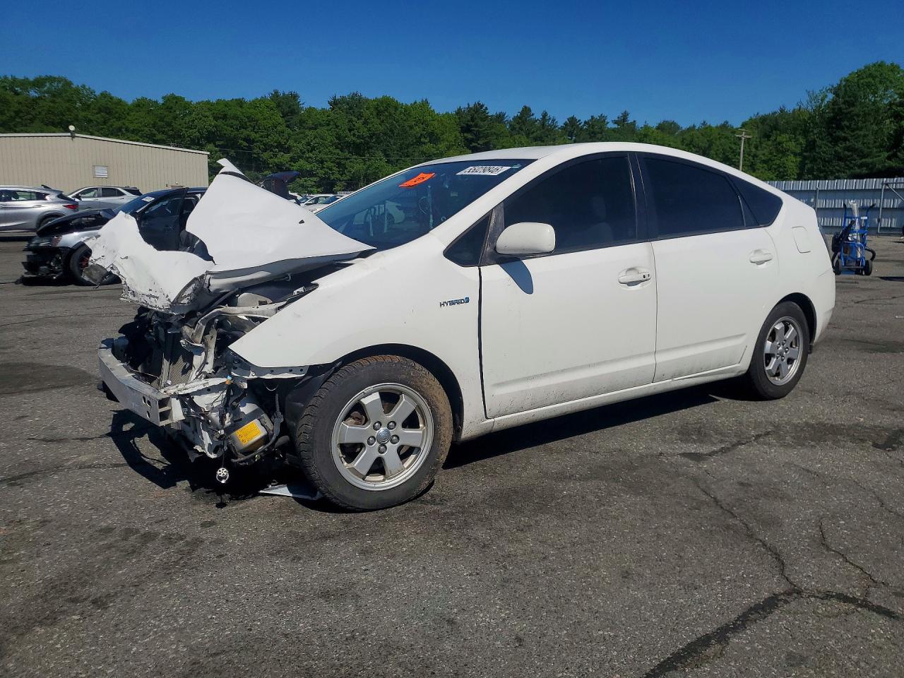 2007 Toyota Prius Base White vin: JTDKB20U873281393