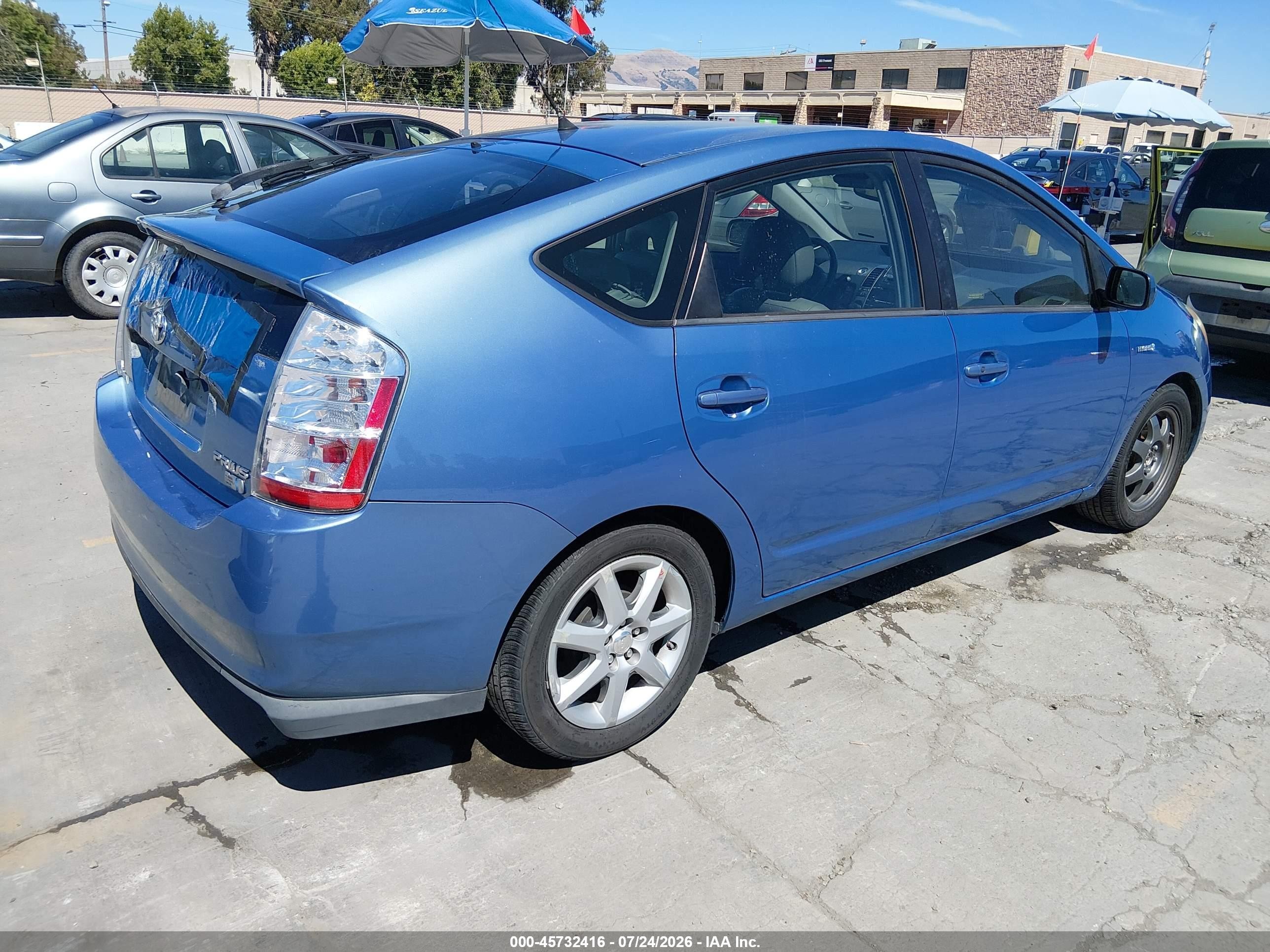 2007 Toyota Prius Touring Blue vin: JTDKB20U877572131