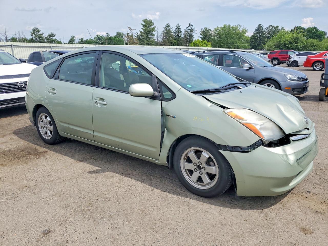 2007 Toyota Prius Base Green vin: JTDKB20U877580990