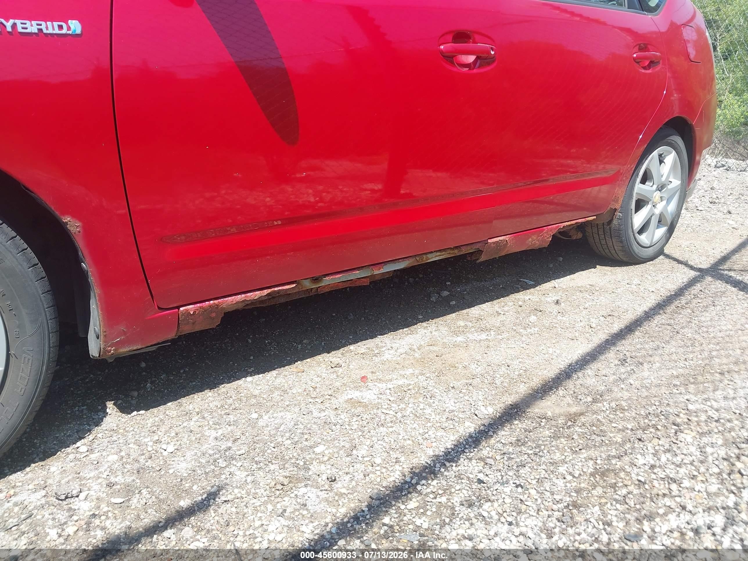 2007 Toyota Prius Touring Red vin: JTDKB20U877590225