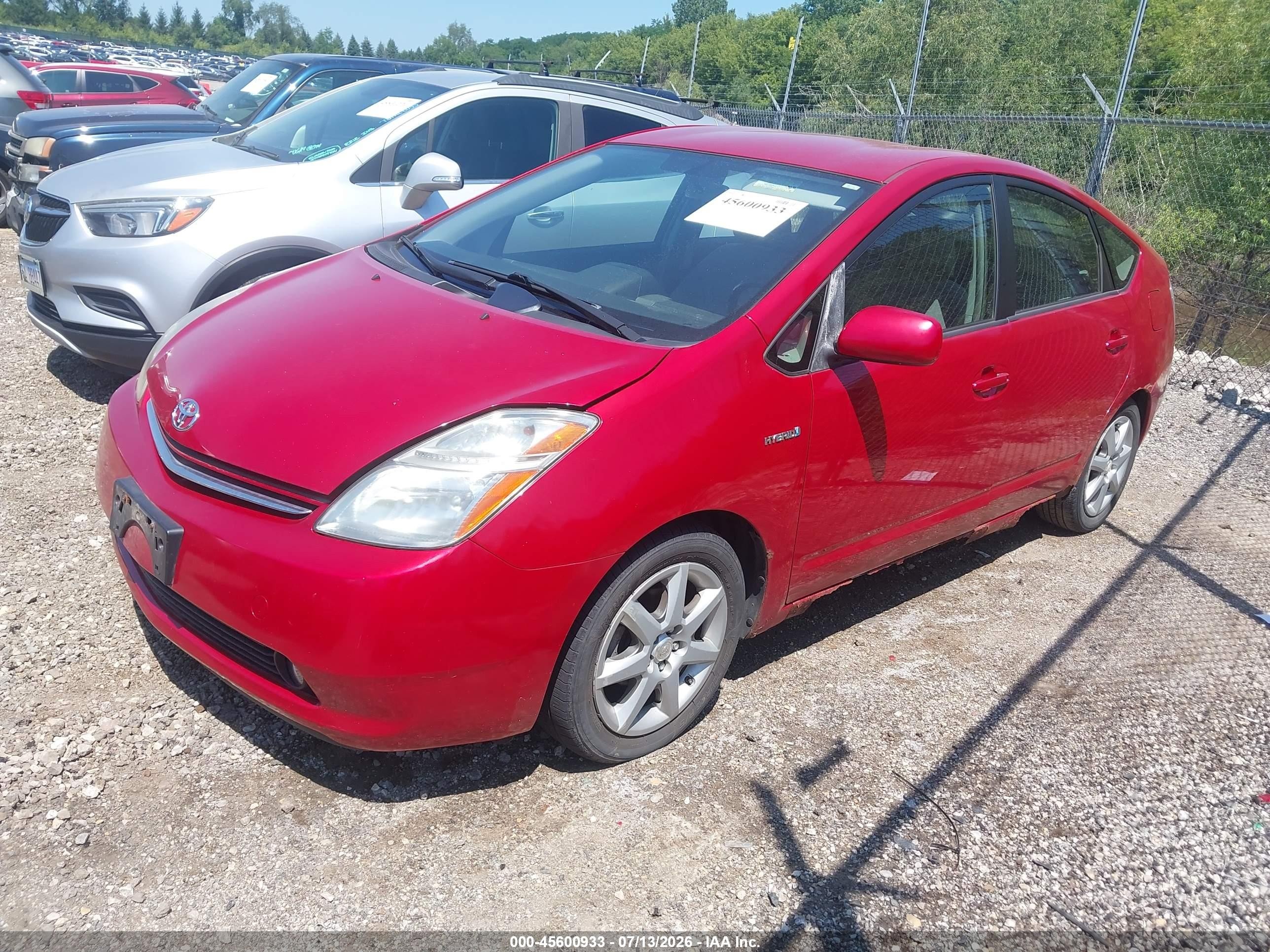 2007 Toyota Prius Touring Red vin: JTDKB20U877590225