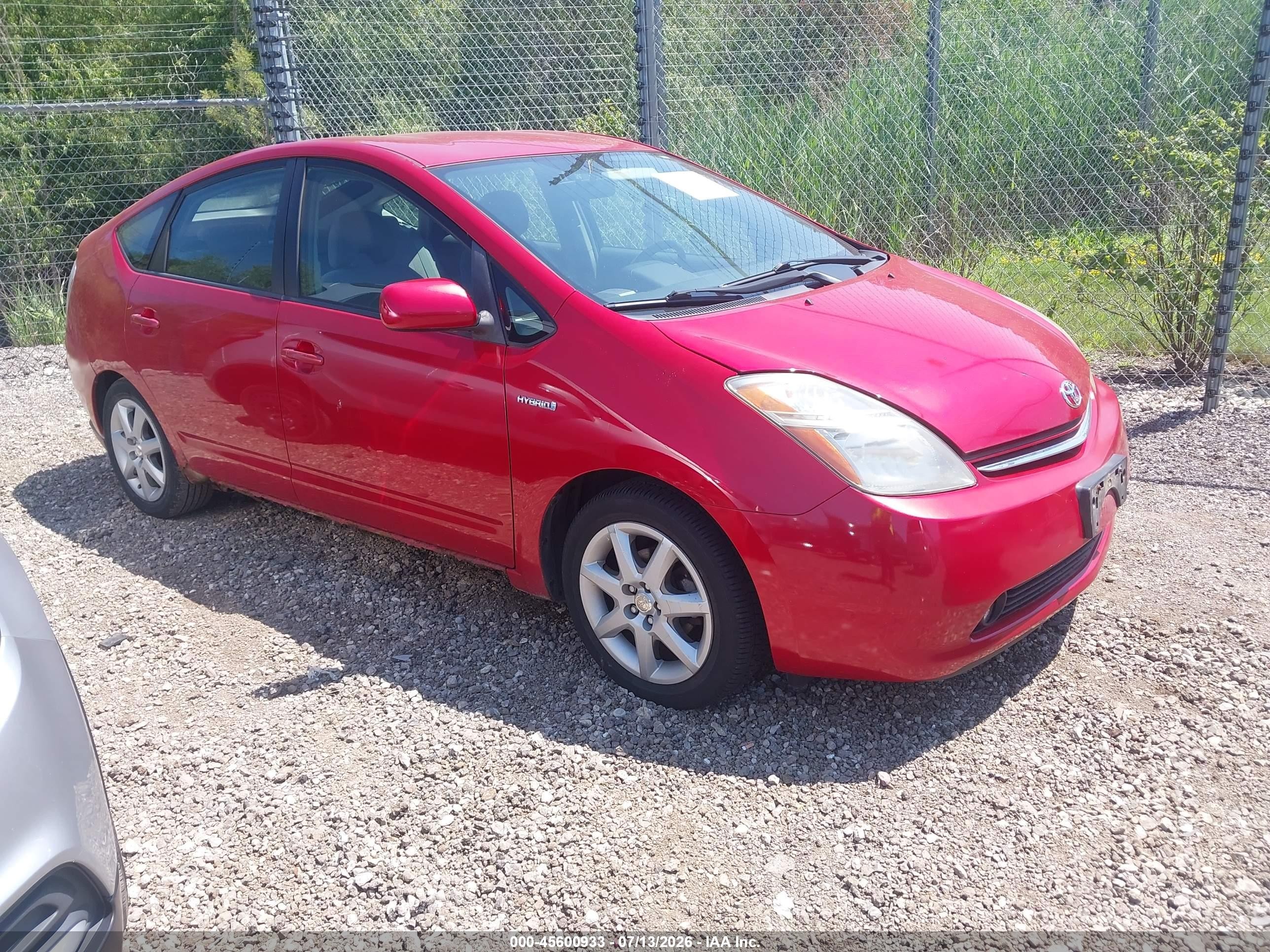 2007 Toyota Prius Touring Red vin: JTDKB20U877590225
