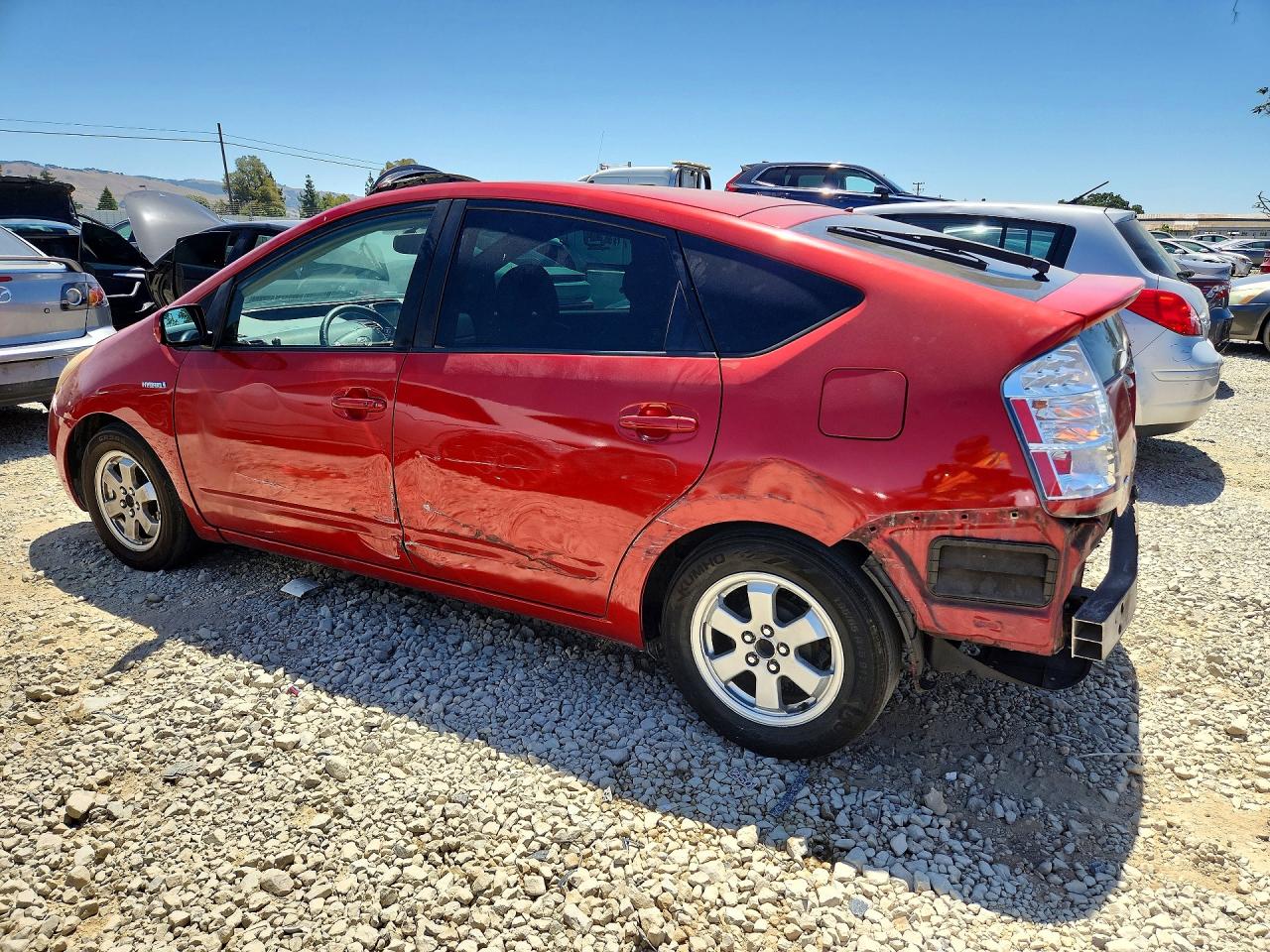 2007 Toyota Prius Base Red vin: JTDKB20U877600073