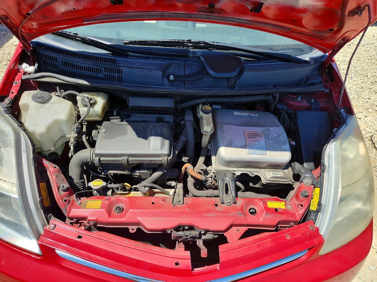 2007 Toyota Prius Base Red vin: JTDKB20U877600073
