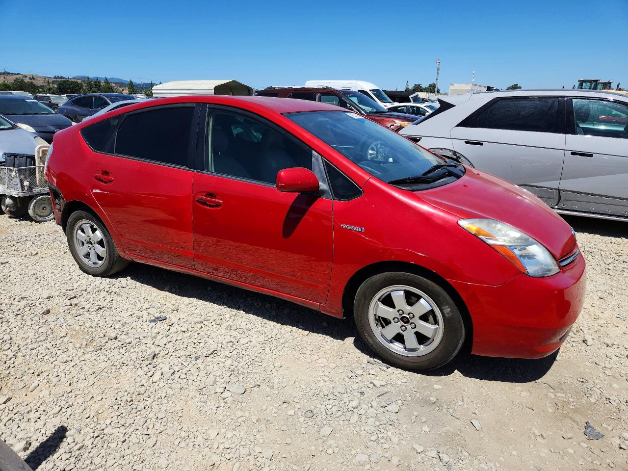 2007 Toyota Prius Base Red vin: JTDKB20U877600073