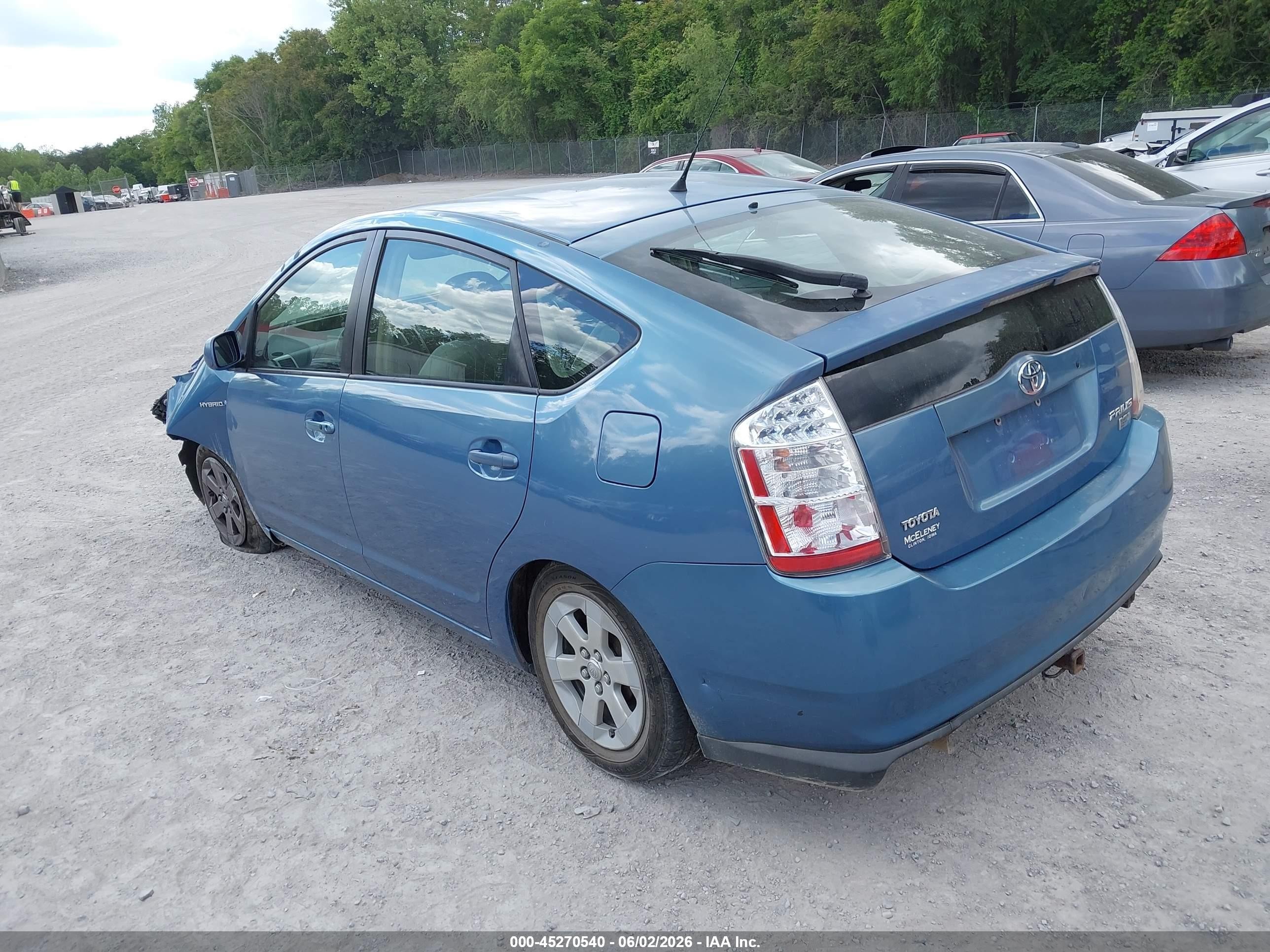 2007 Toyota Prius Light Blue vin: JTDKB20U877624583