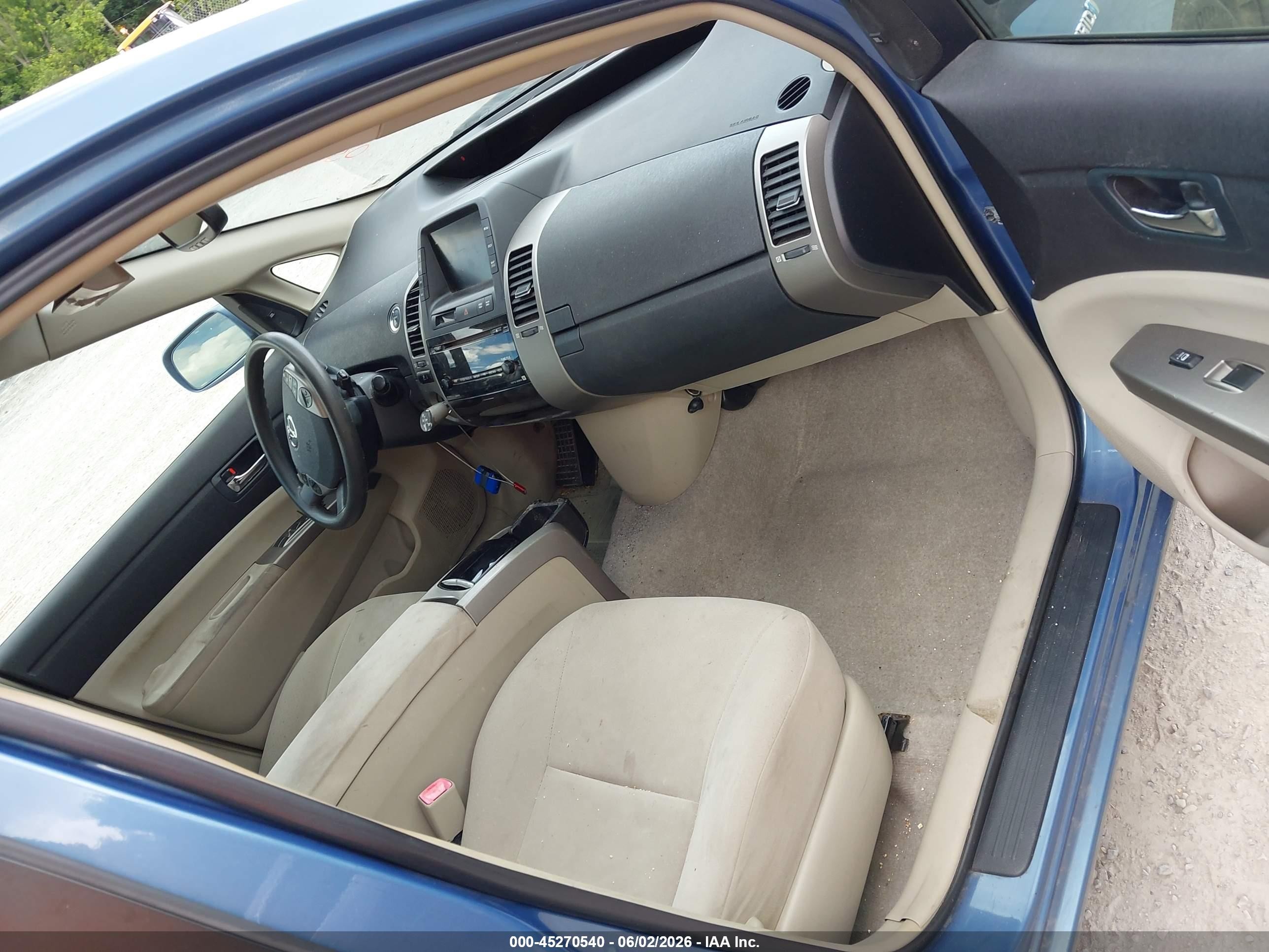 2007 Toyota Prius Light Blue vin: JTDKB20U877624583