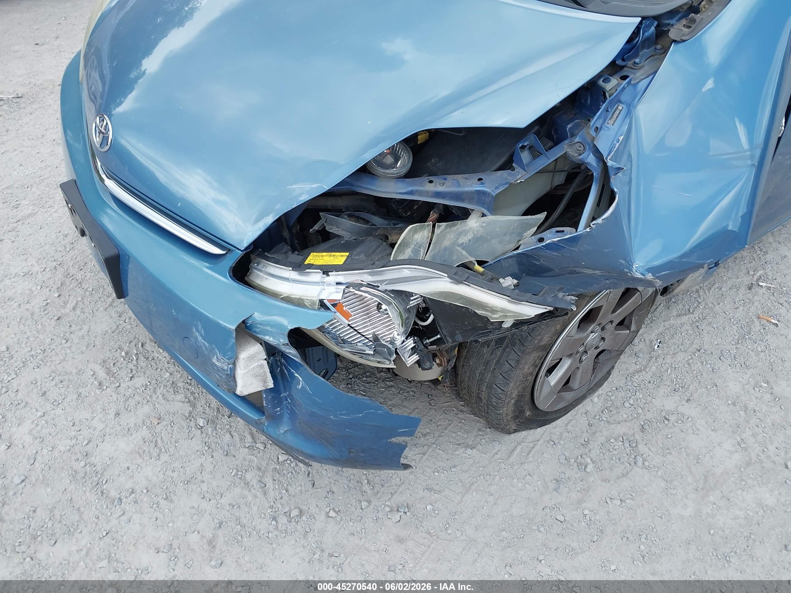 2007 Toyota Prius Light Blue vin: JTDKB20U877624583