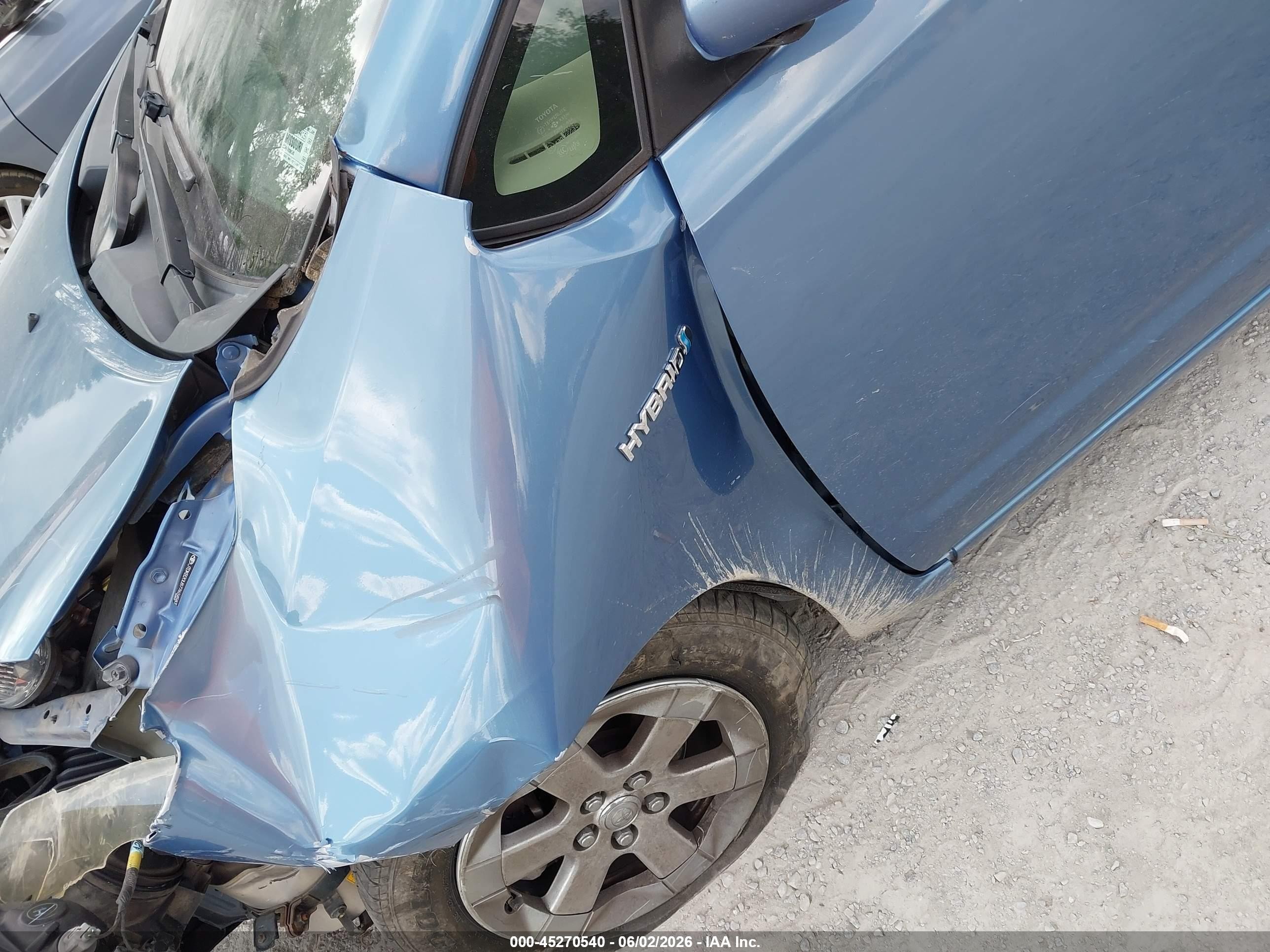 2007 Toyota Prius Light Blue vin: JTDKB20U877624583