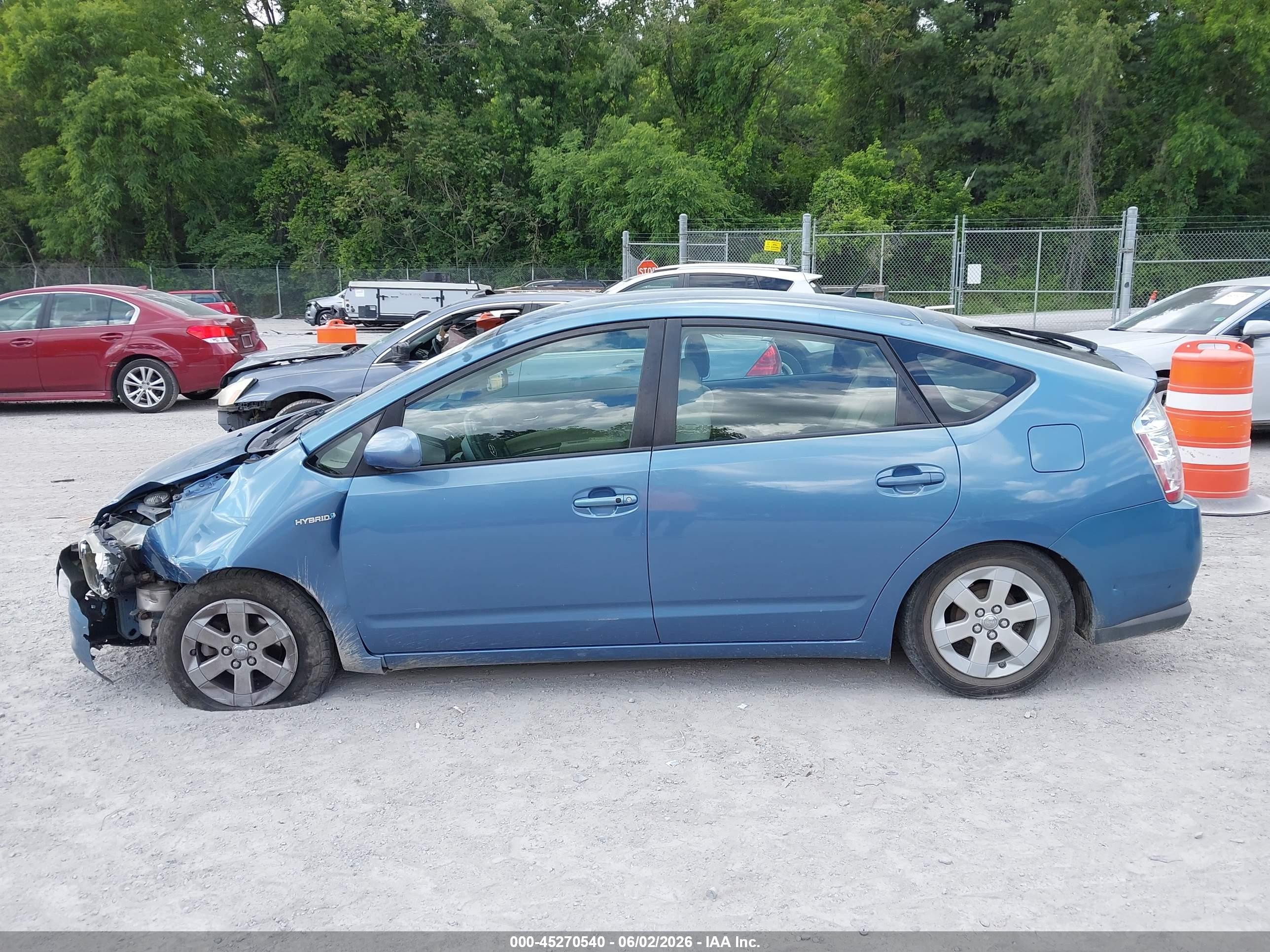 2007 Toyota Prius Light Blue vin: JTDKB20U877624583