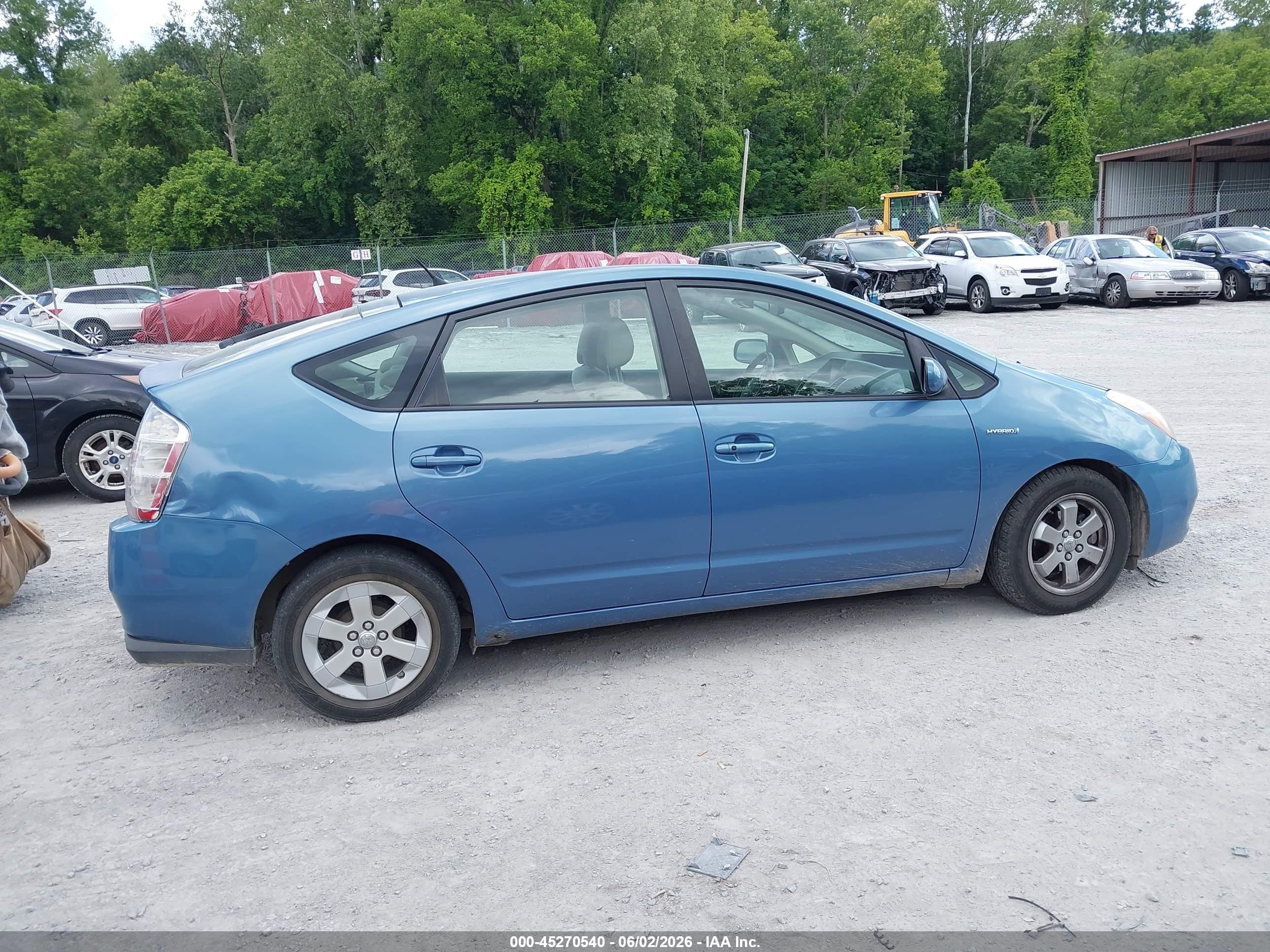 2007 Toyota Prius Light Blue vin: JTDKB20U877624583