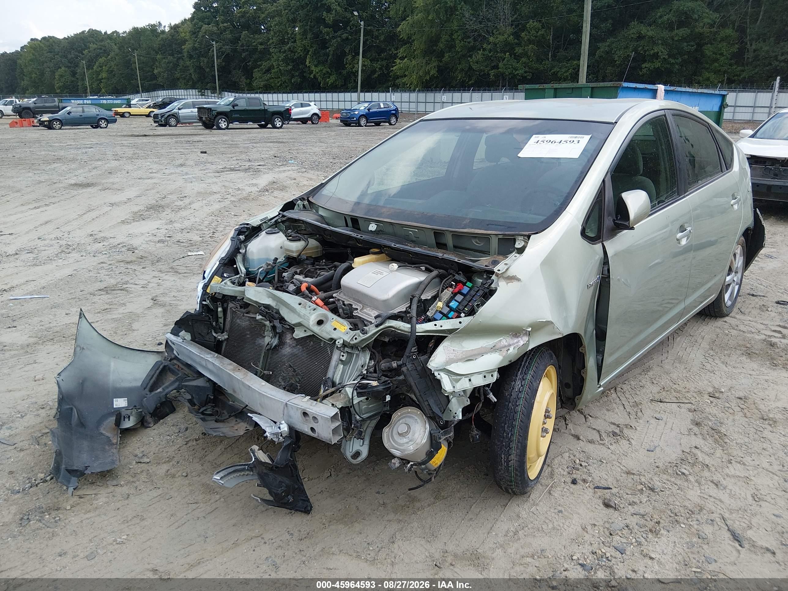 2007 Toyota Prius Touring Зеленый vin: JTDKB20U877634515