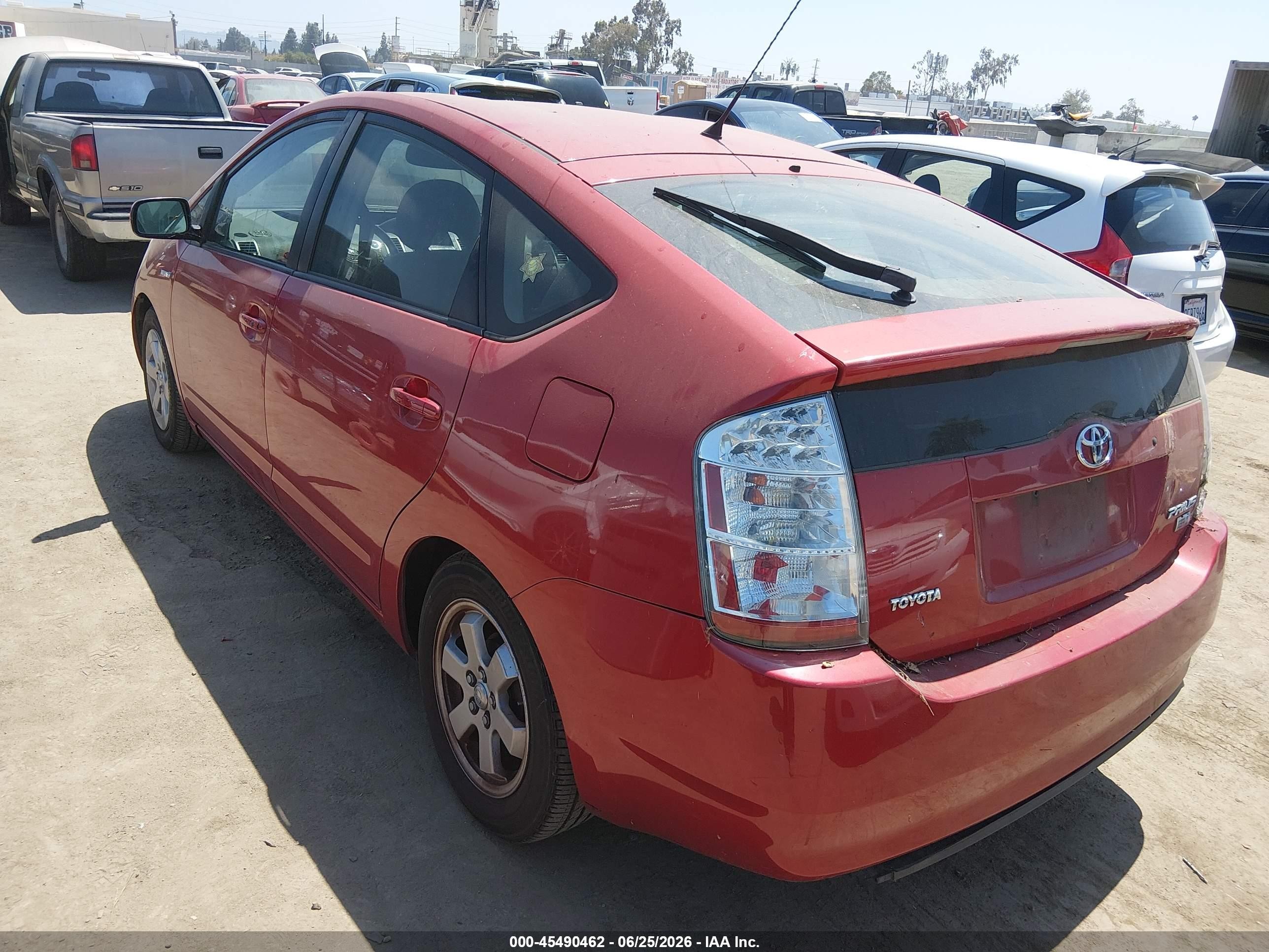 2007 Toyota Prius Red vin: JTDKB20U877634739