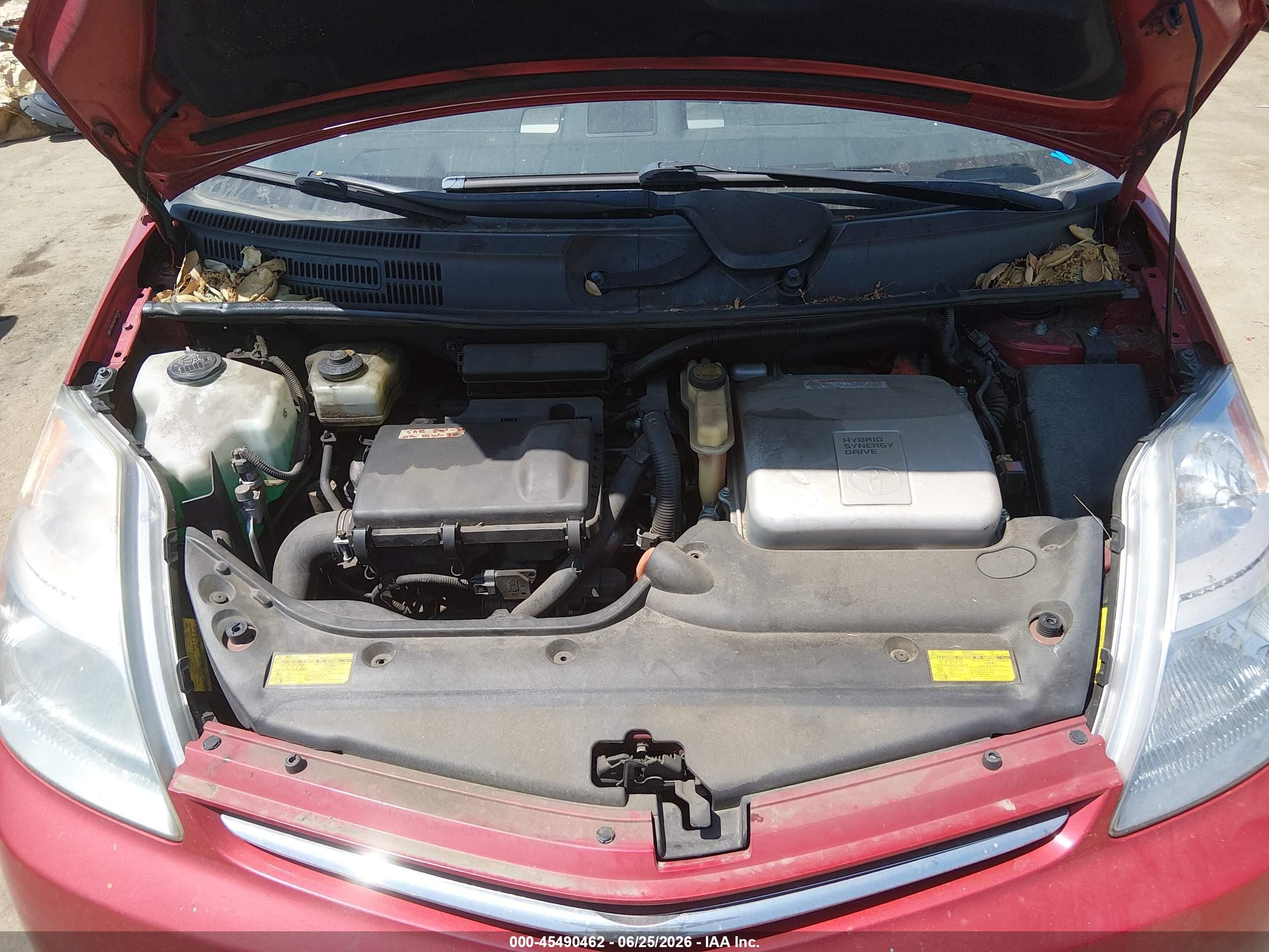 2007 Toyota Prius Red vin: JTDKB20U877634739