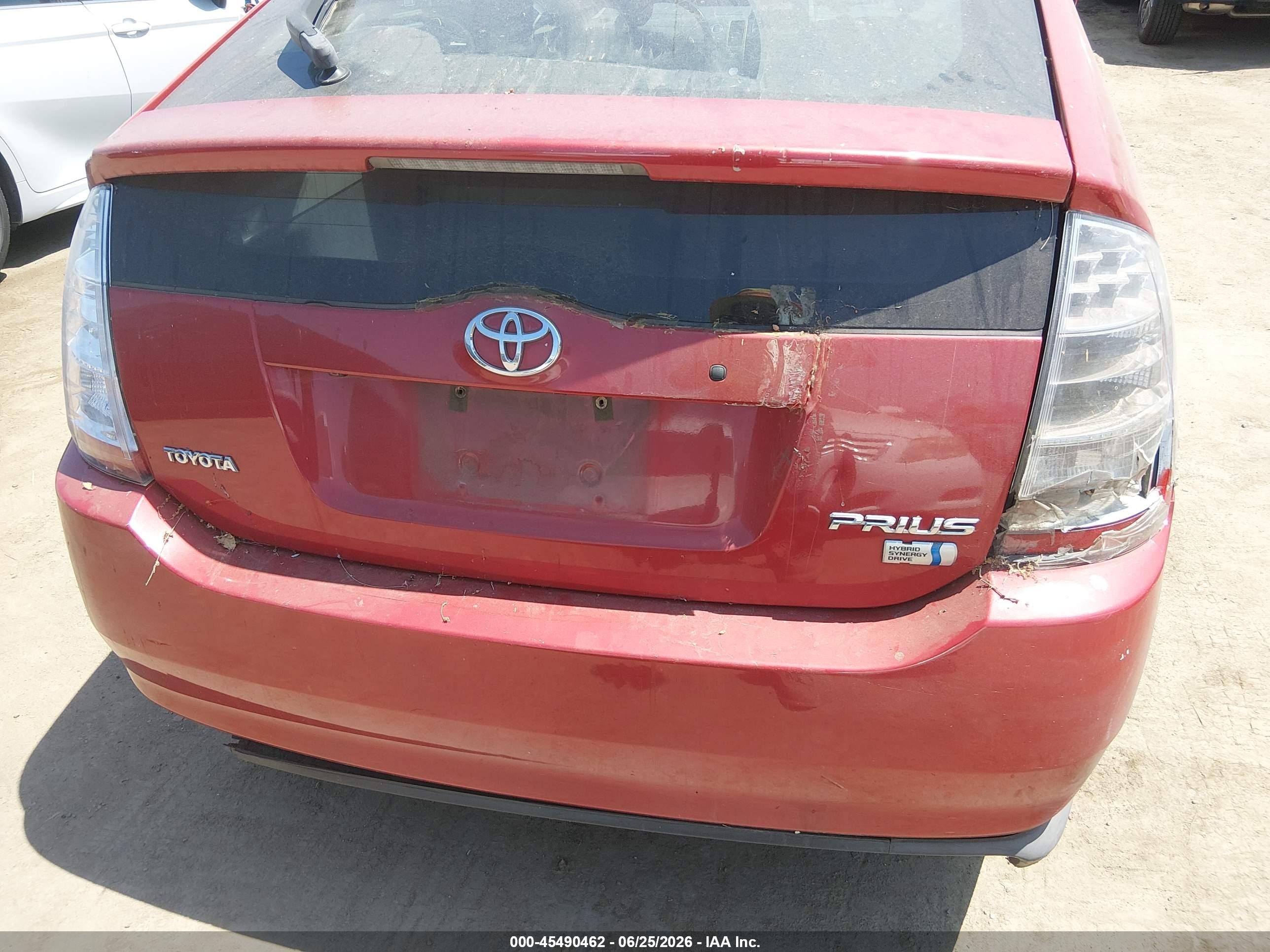 2007 Toyota Prius Red vin: JTDKB20U877634739