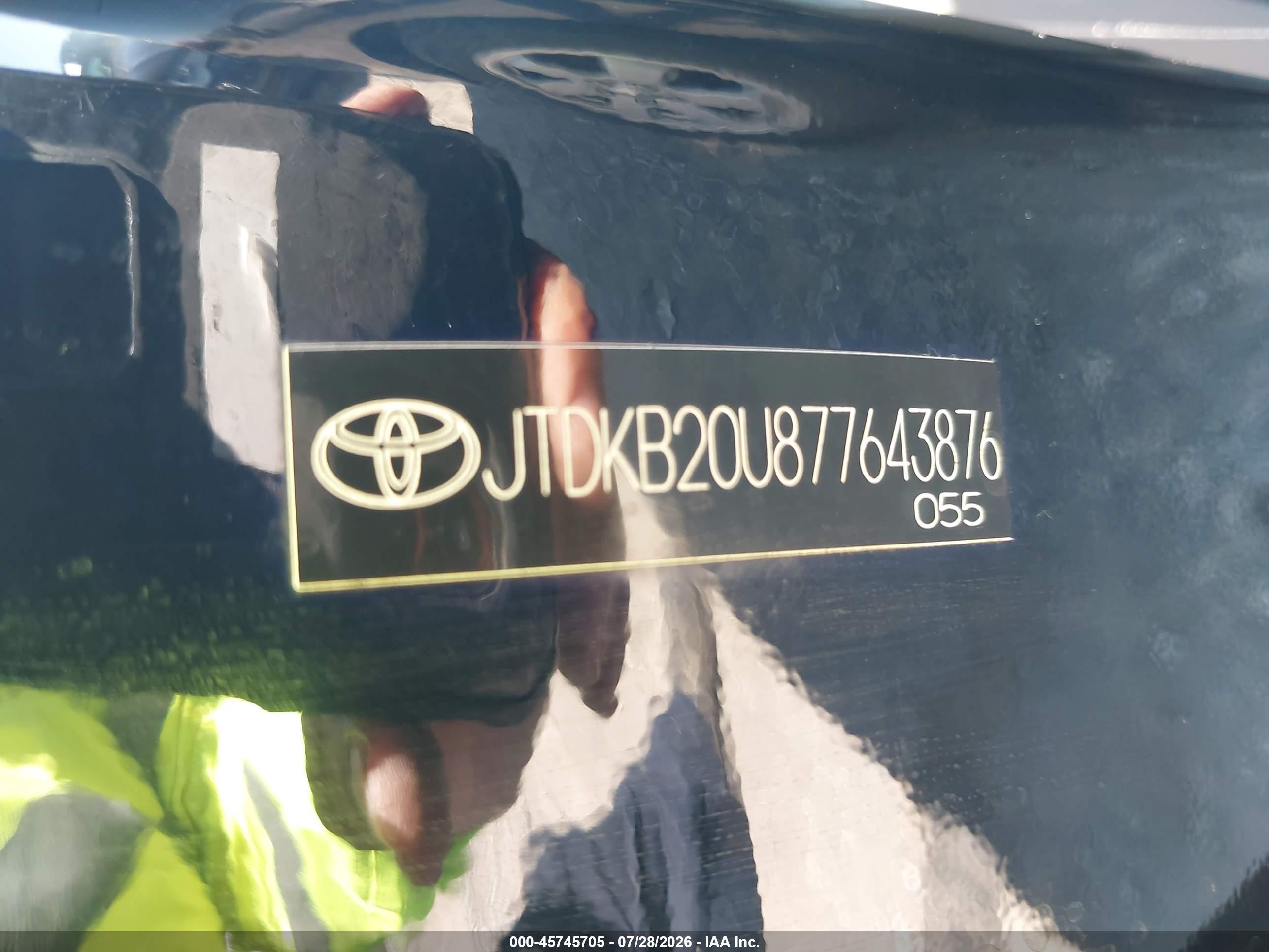 2007 Toyota Prius Base (cvt-e) Beige vin: JTDKB20U877643876