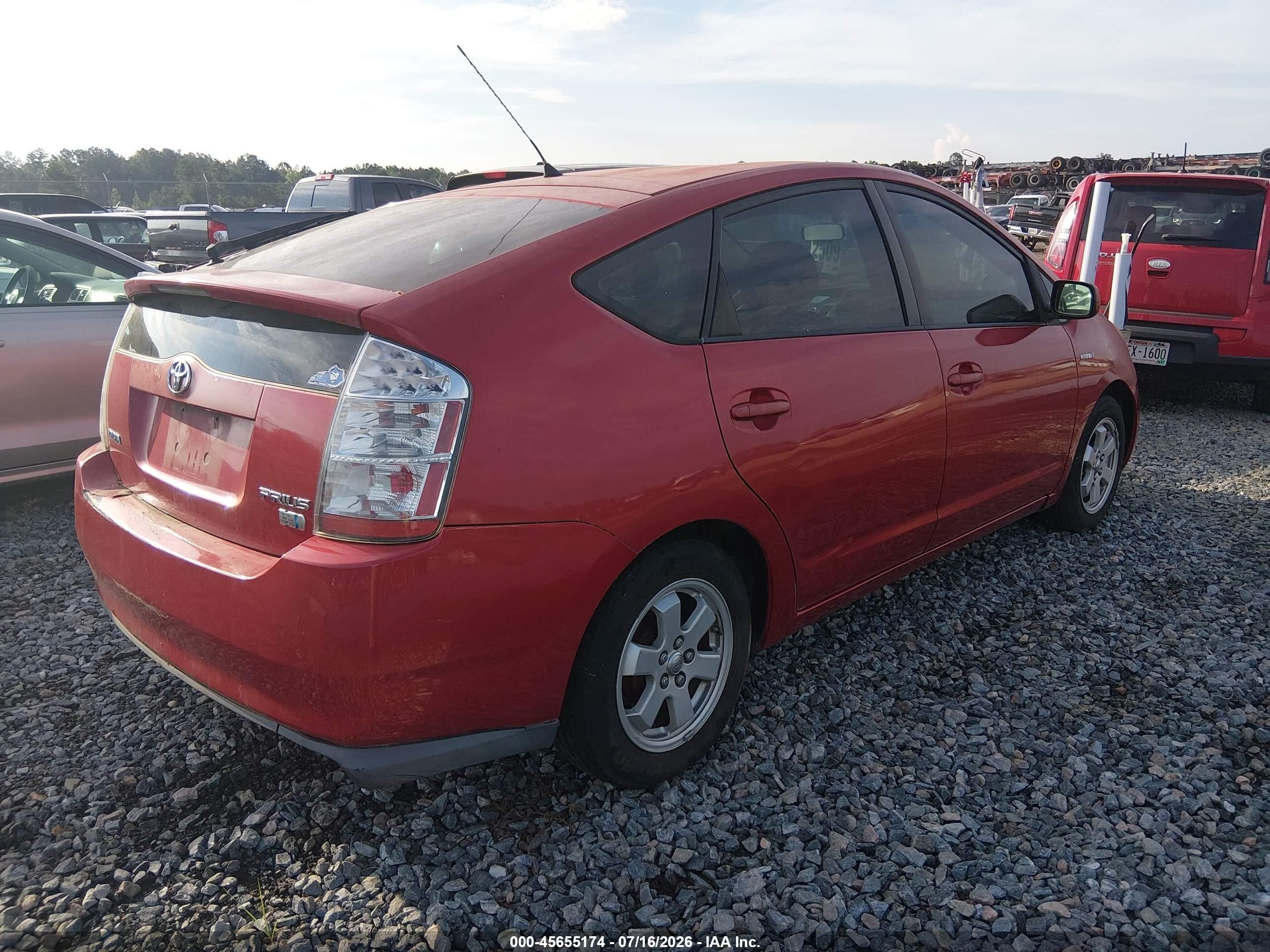 2007 Toyota Prius   Red vin: JTDKB20U877654361