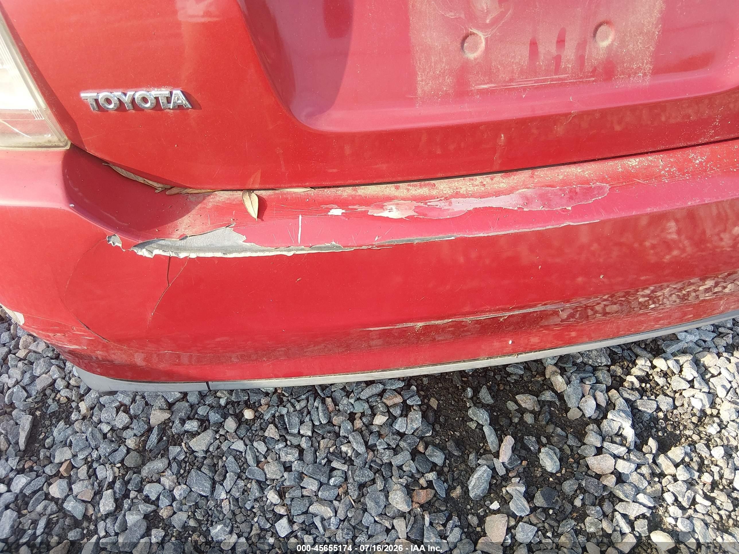 2007 Toyota Prius   Red vin: JTDKB20U877654361