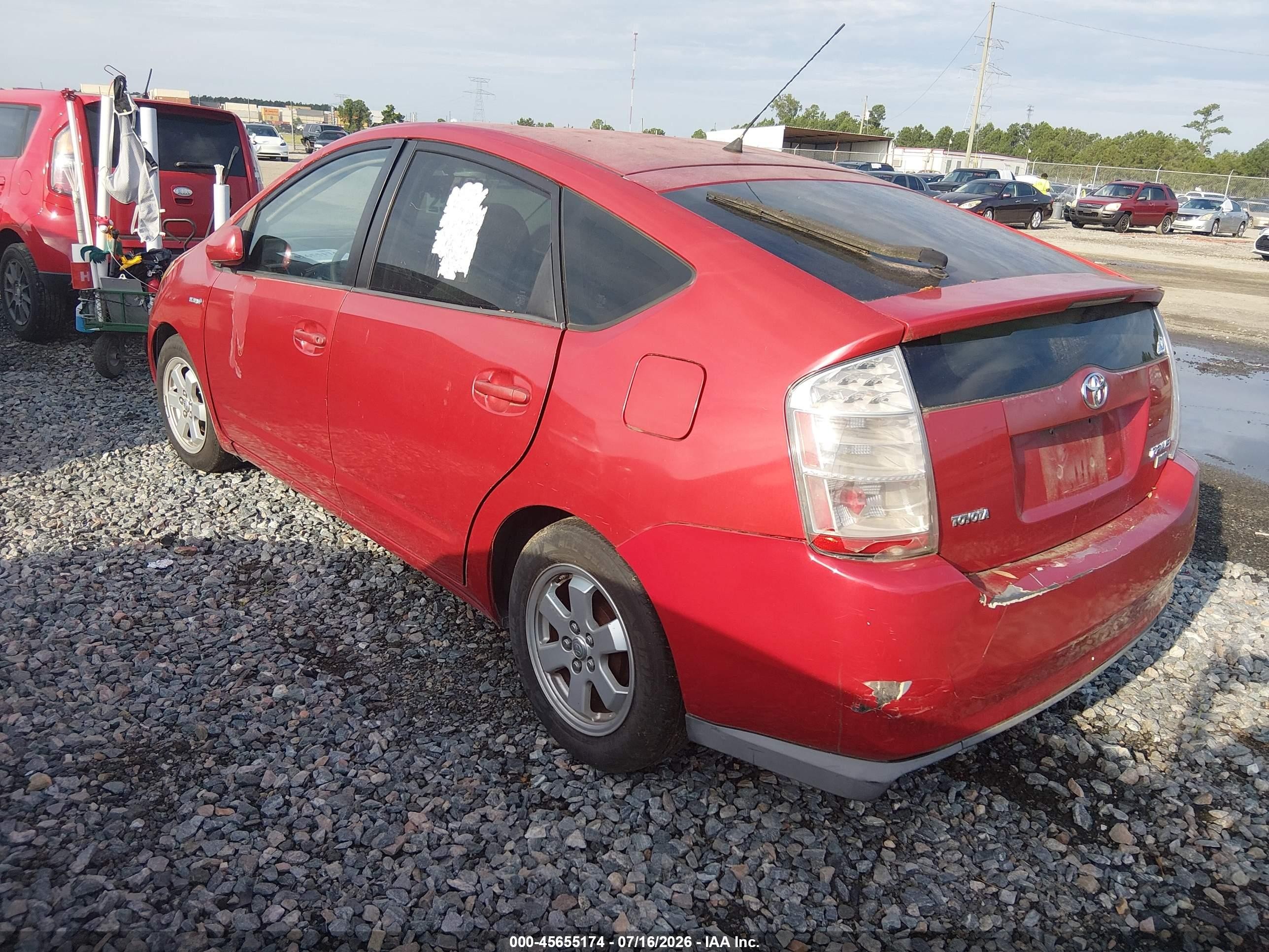 2007 Toyota Prius   Red vin: JTDKB20U877654361