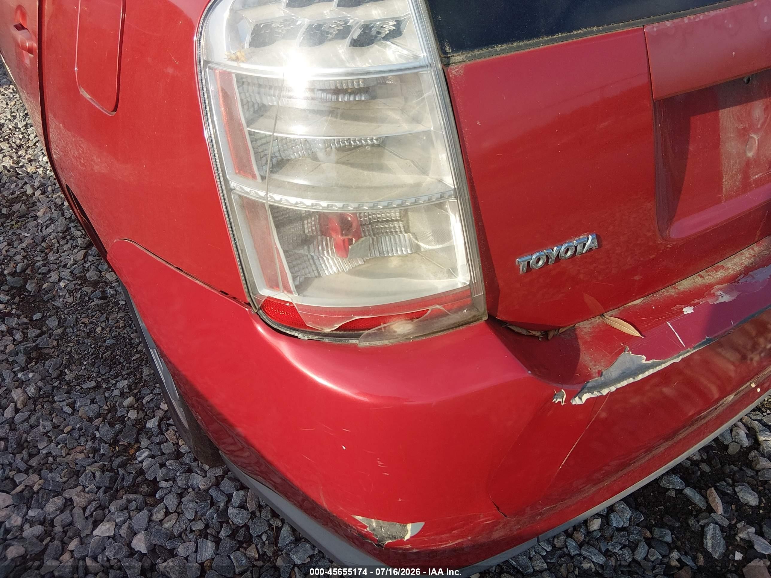 2007 Toyota Prius   Red vin: JTDKB20U877654361