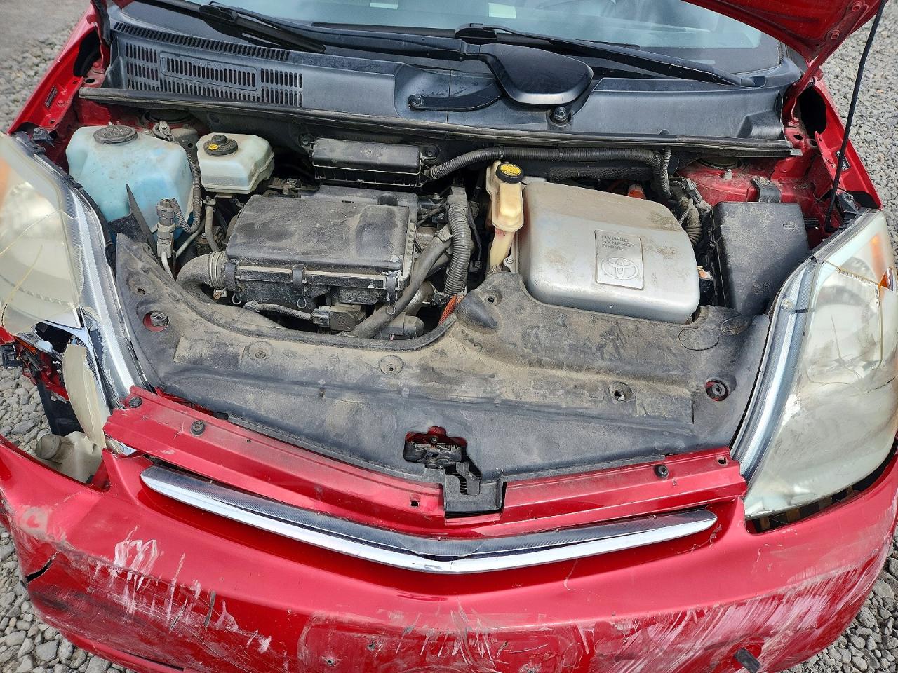 2007 Toyota Prius Base Red vin: JTDKB20U877663674