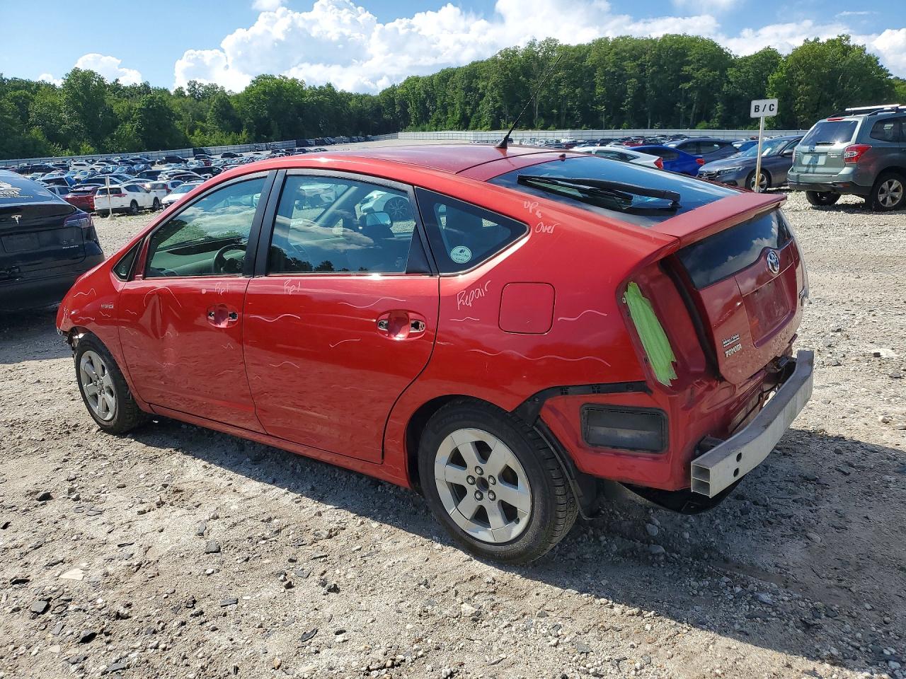 2008 Toyota Prius Base Red vin: JTDKB20U883320324