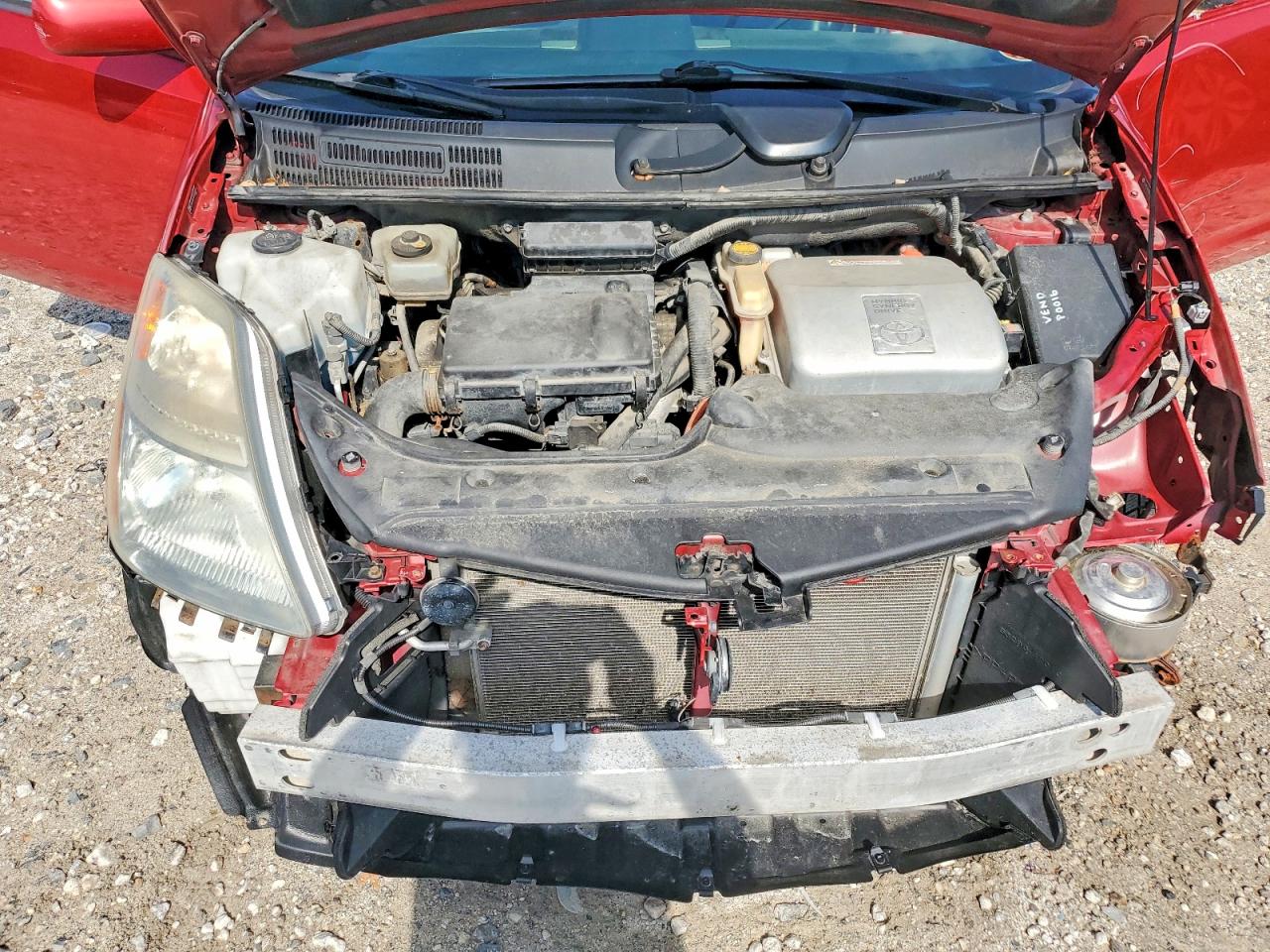 2008 Toyota Prius Base Red vin: JTDKB20U883320324