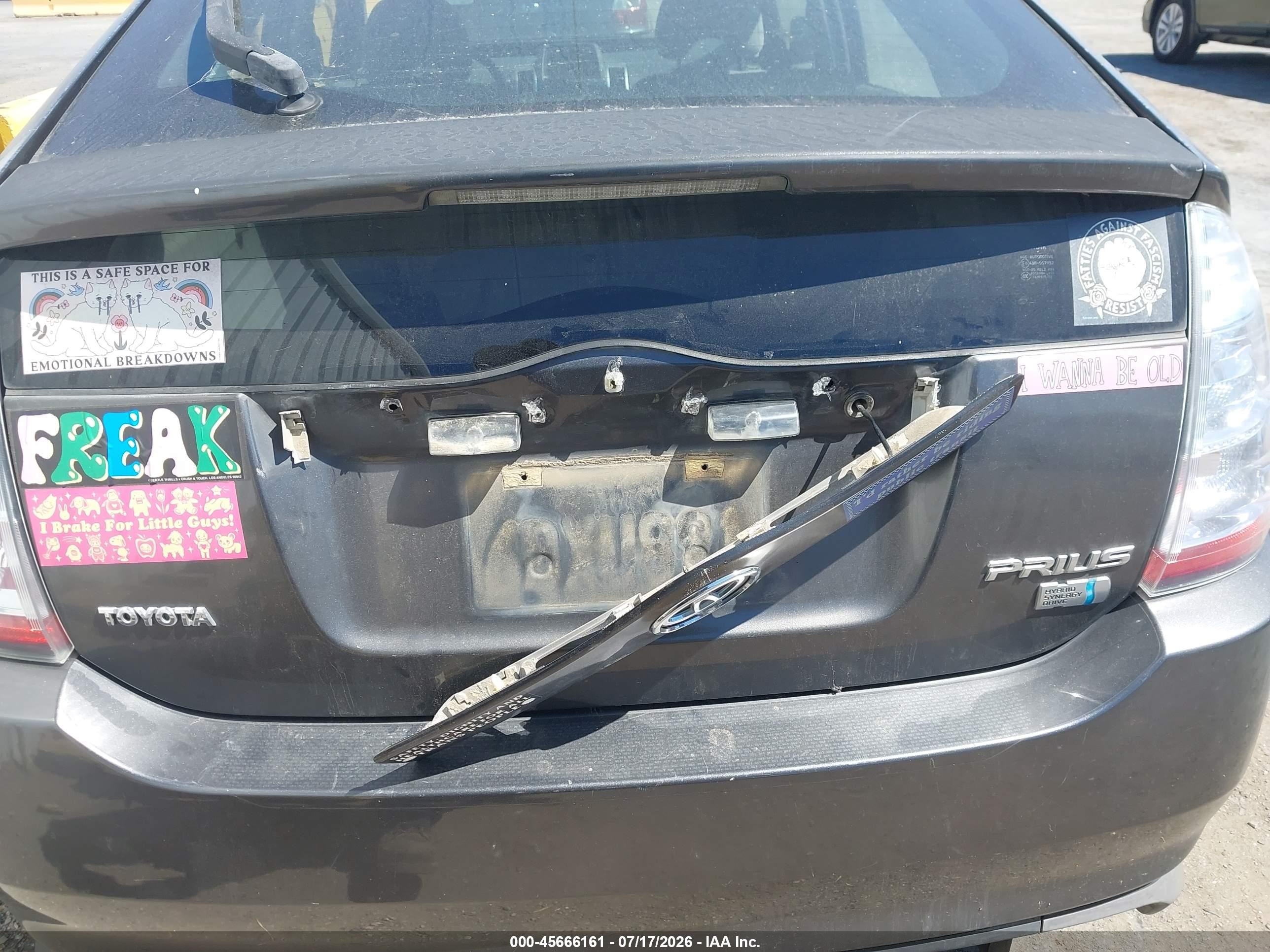 2008 Toyota Prius Gray vin: JTDKB20U883372116
