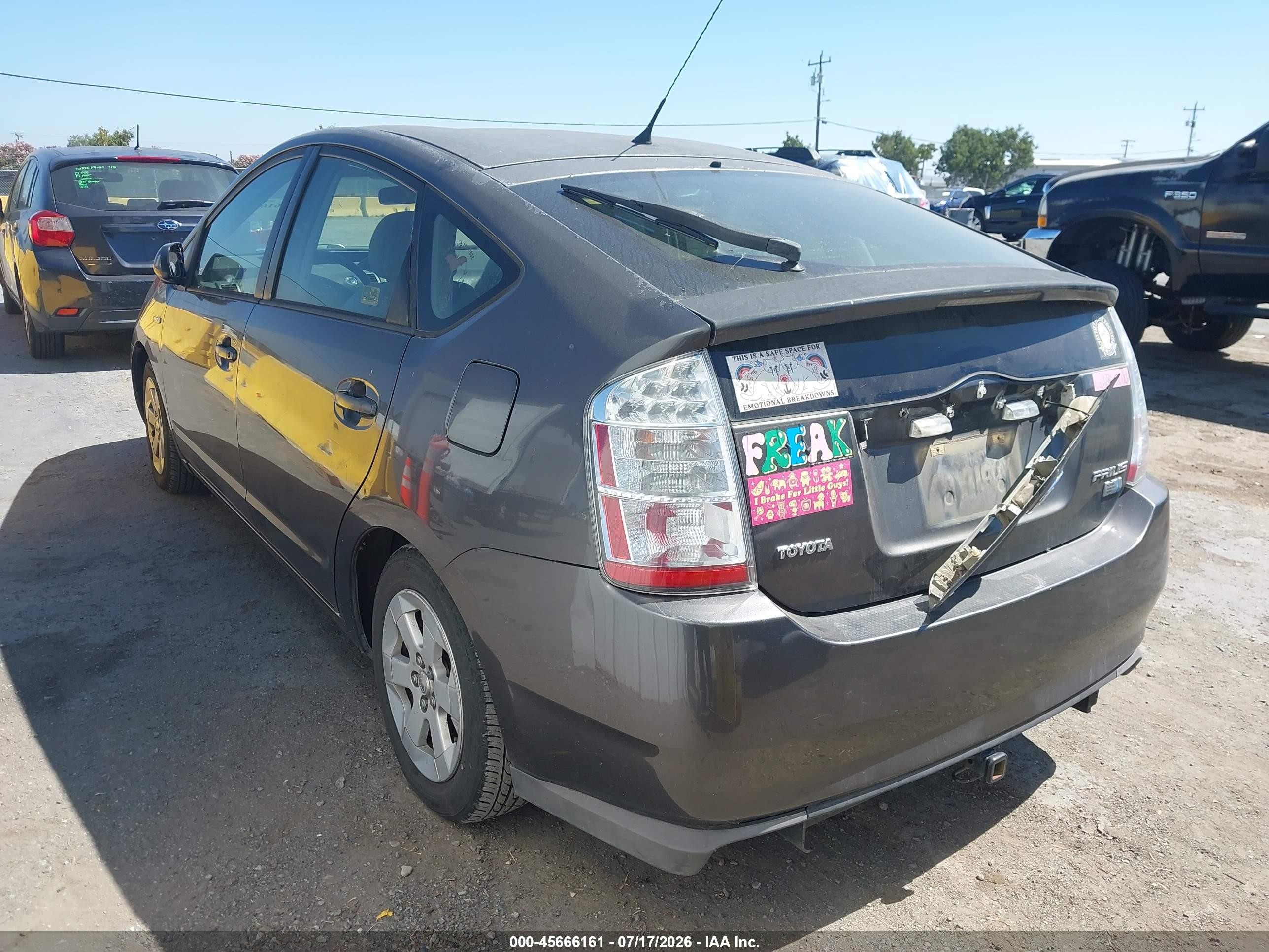 2008 Toyota Prius Gray vin: JTDKB20U883372116