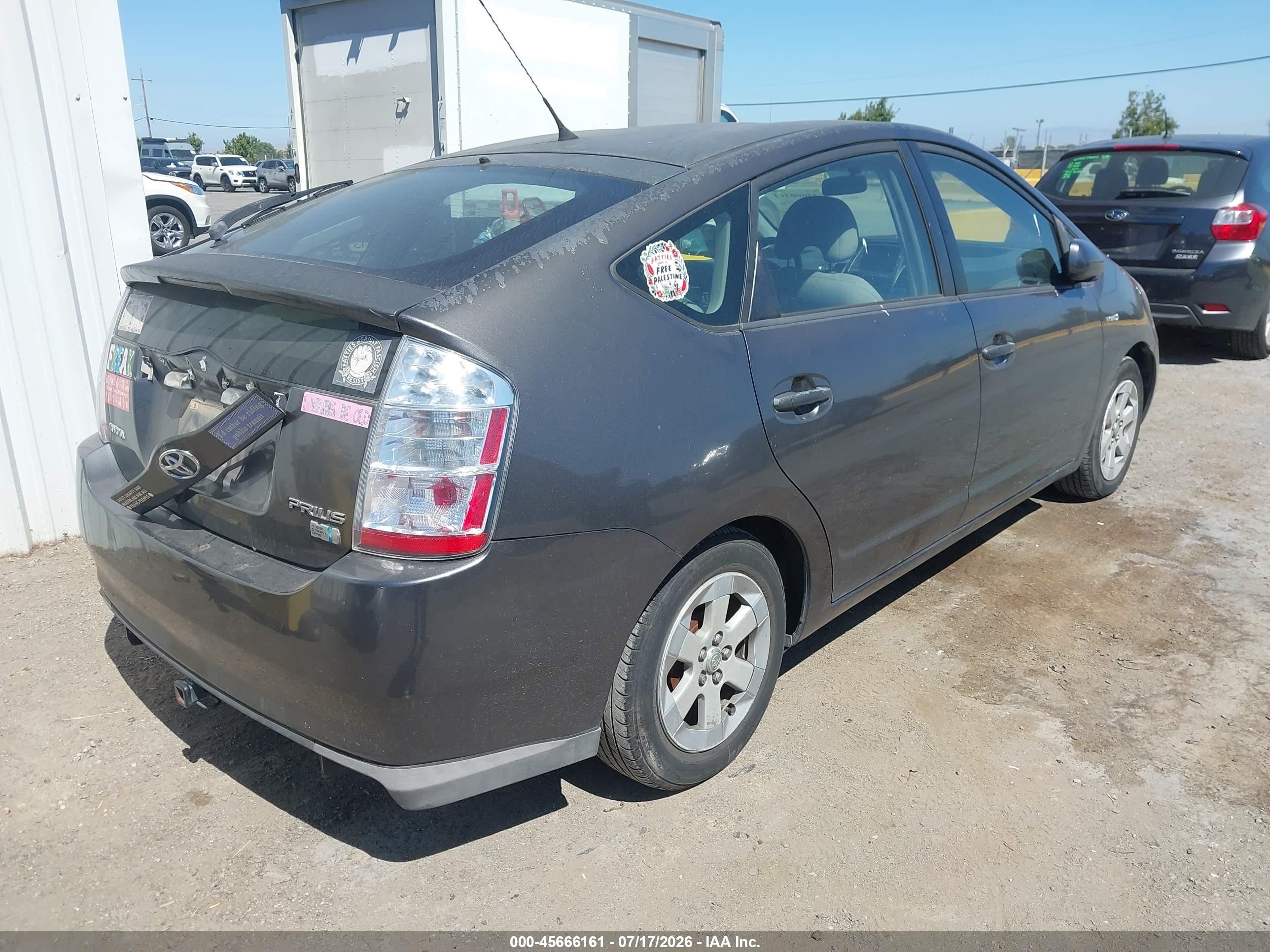 2008 Toyota Prius Gray vin: JTDKB20U883372116