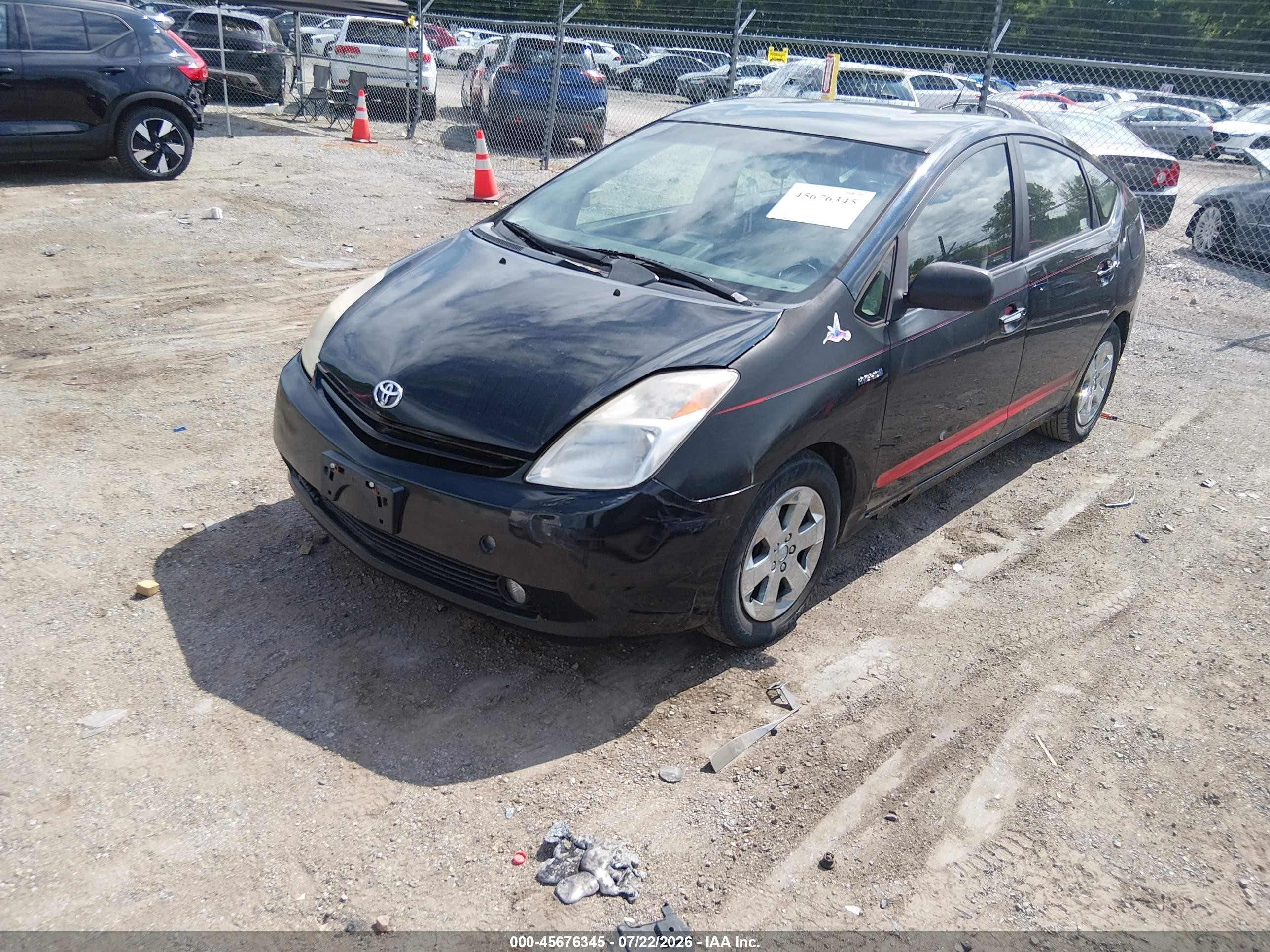 2008 Toyota Prius   Black vin: JTDKB20U883382323