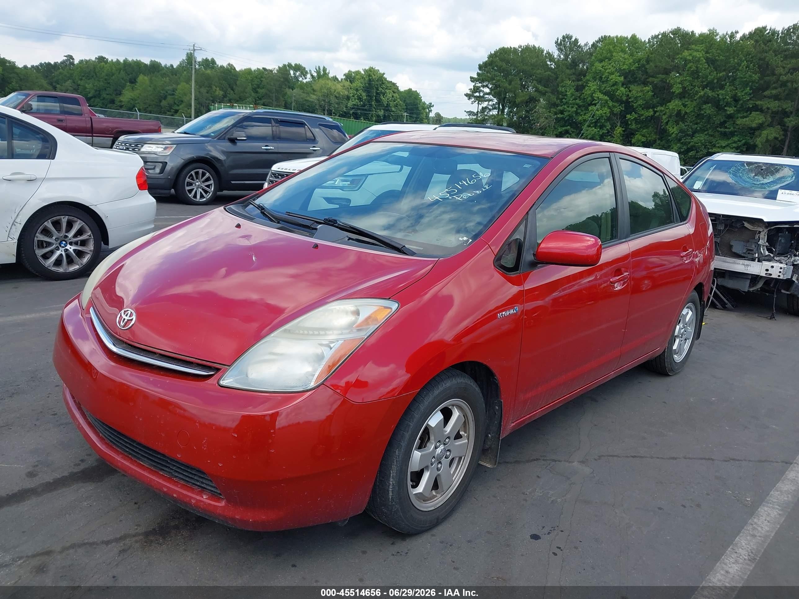 2008 Toyota Prius   Красный vin: JTDKB20U883435523