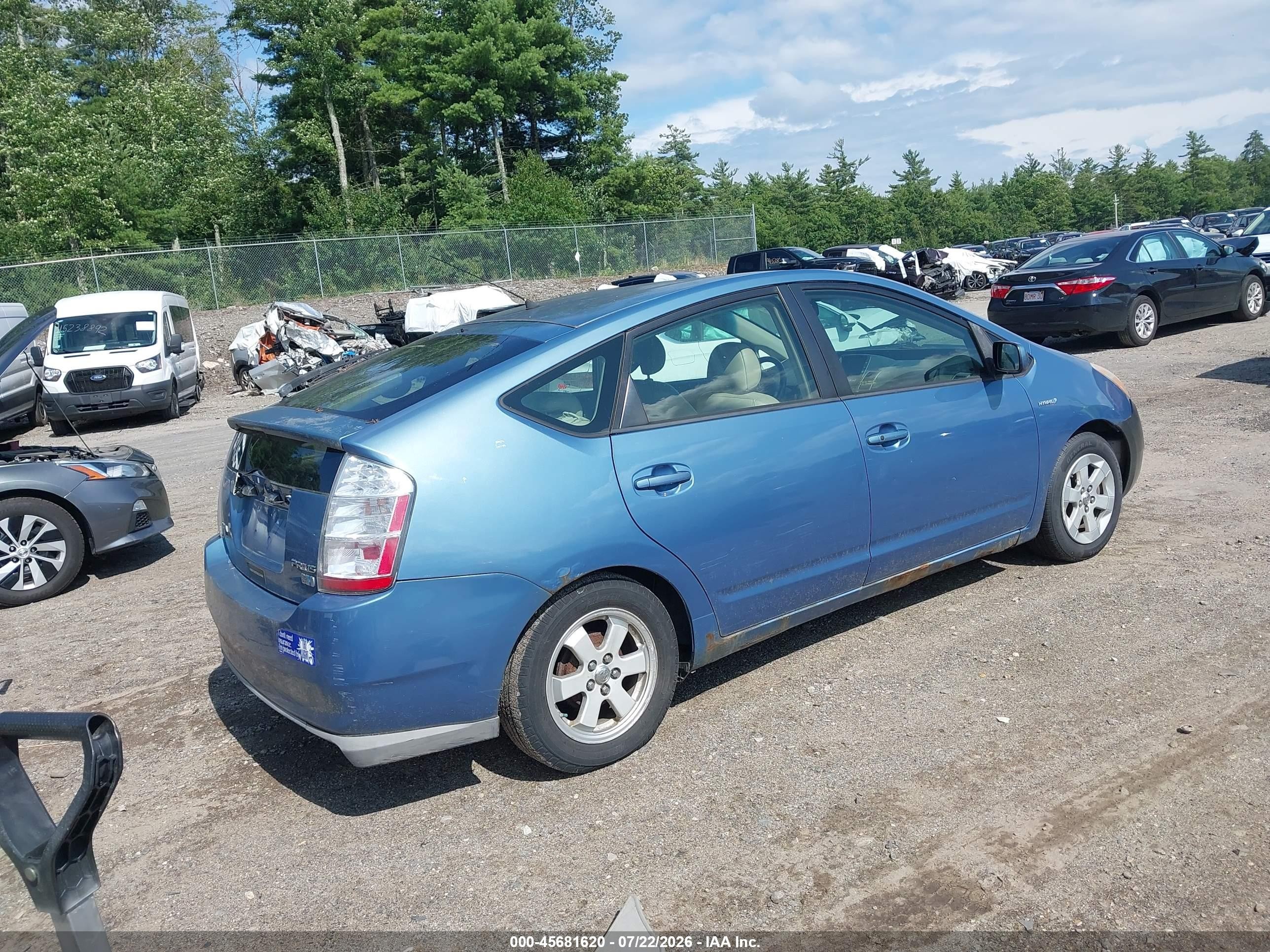 2008 Toyota Prius   Синий vin: JTDKB20U887705049
