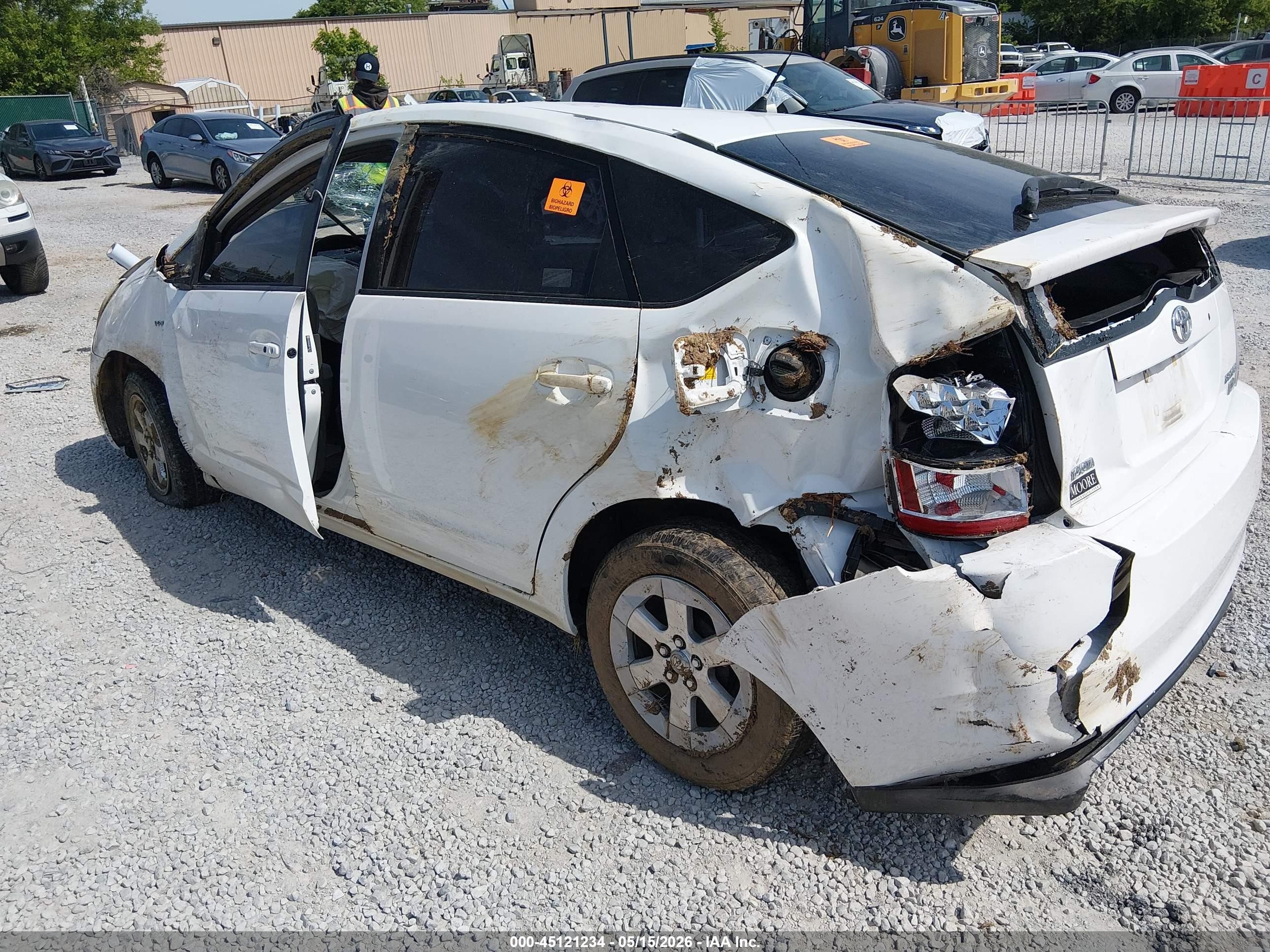 2008 Toyota Prius   White vin: JTDKB20U887785744