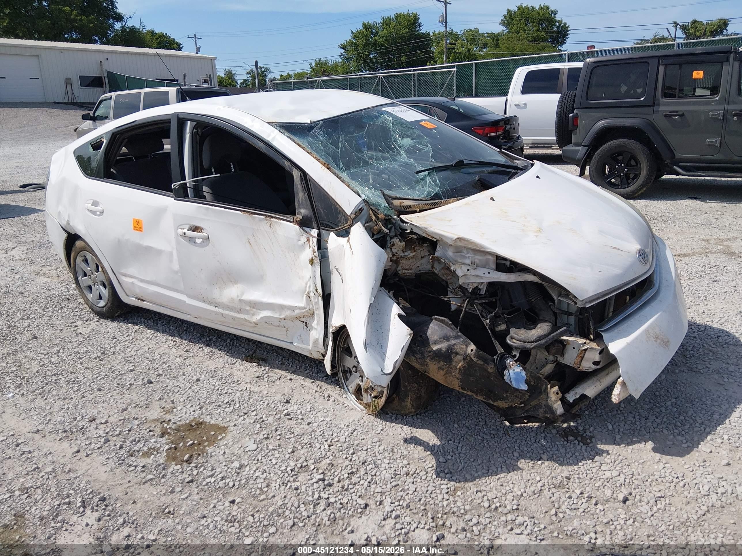 2008 Toyota Prius   White vin: JTDKB20U887785744