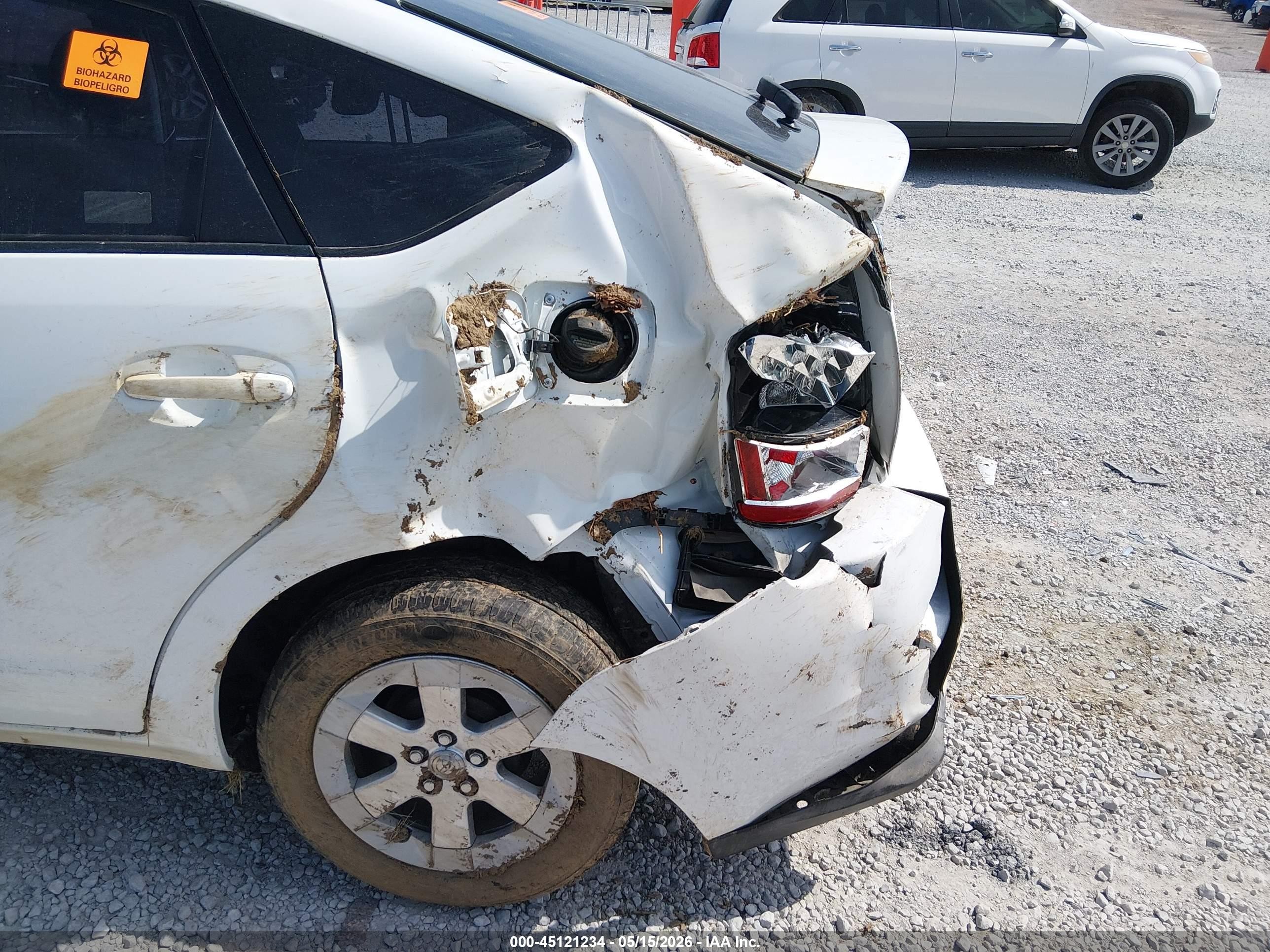 2008 Toyota Prius   White vin: JTDKB20U887785744