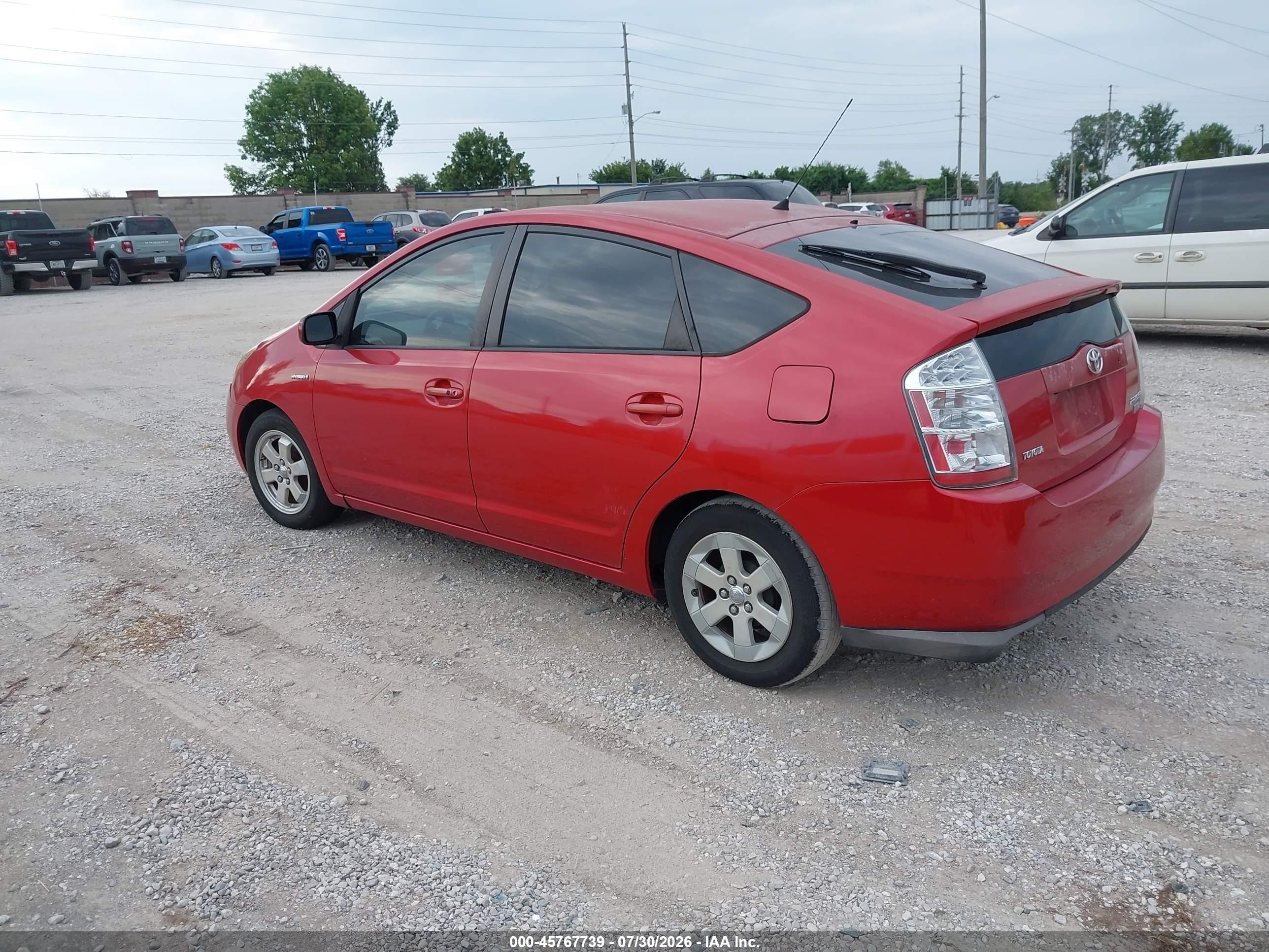 2008 Toyota Prius Red vin: JTDKB20U887797148