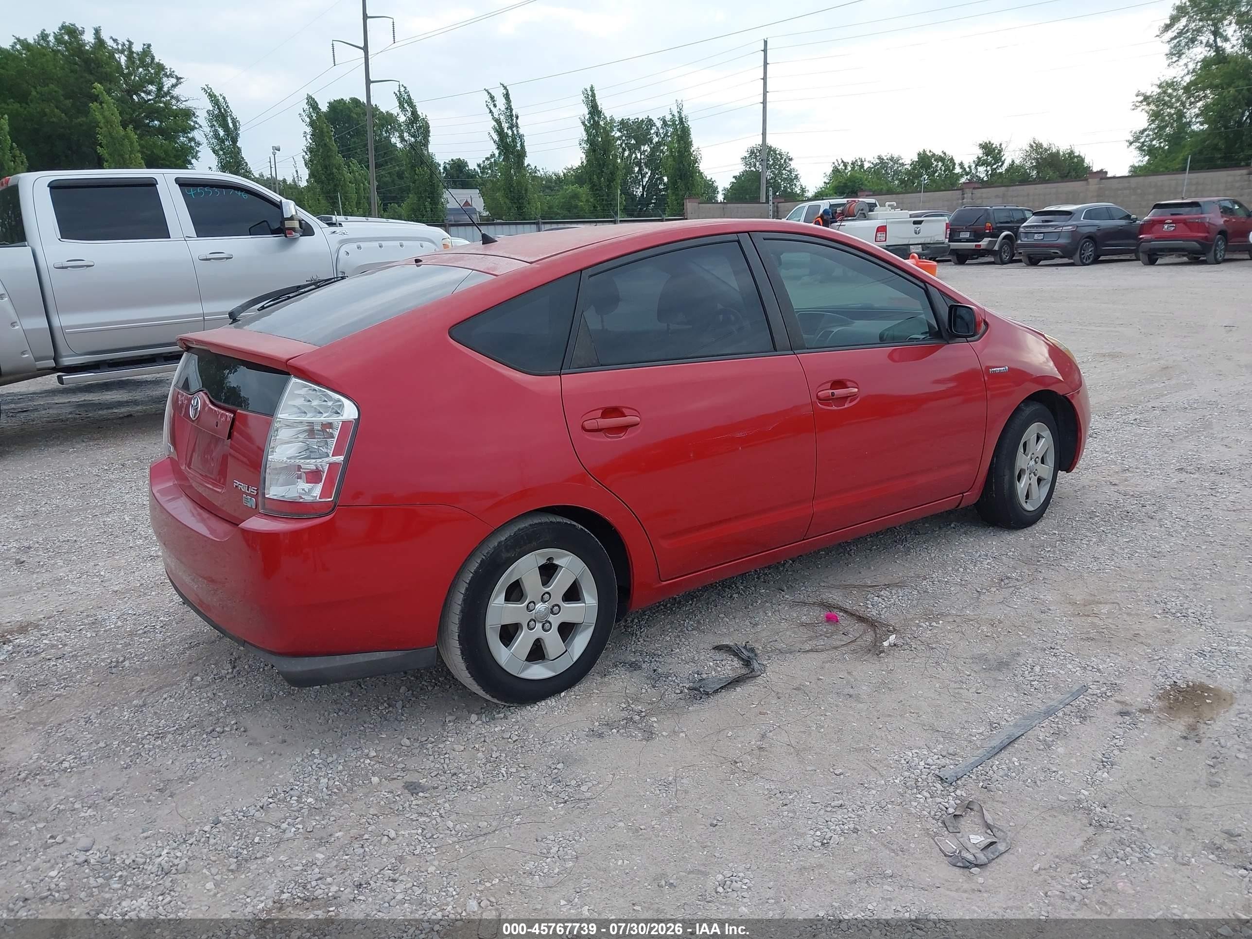 2008 Toyota Prius Red vin: JTDKB20U887797148