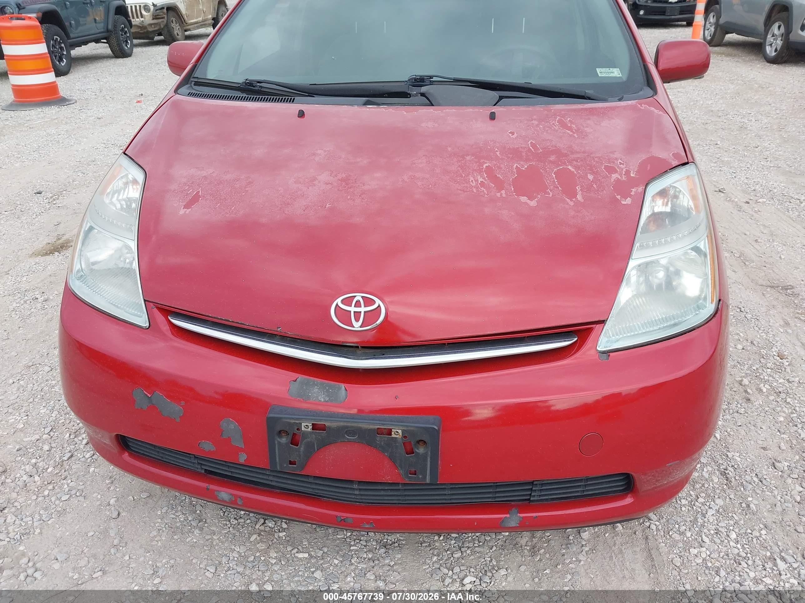2008 Toyota Prius Red vin: JTDKB20U887797148