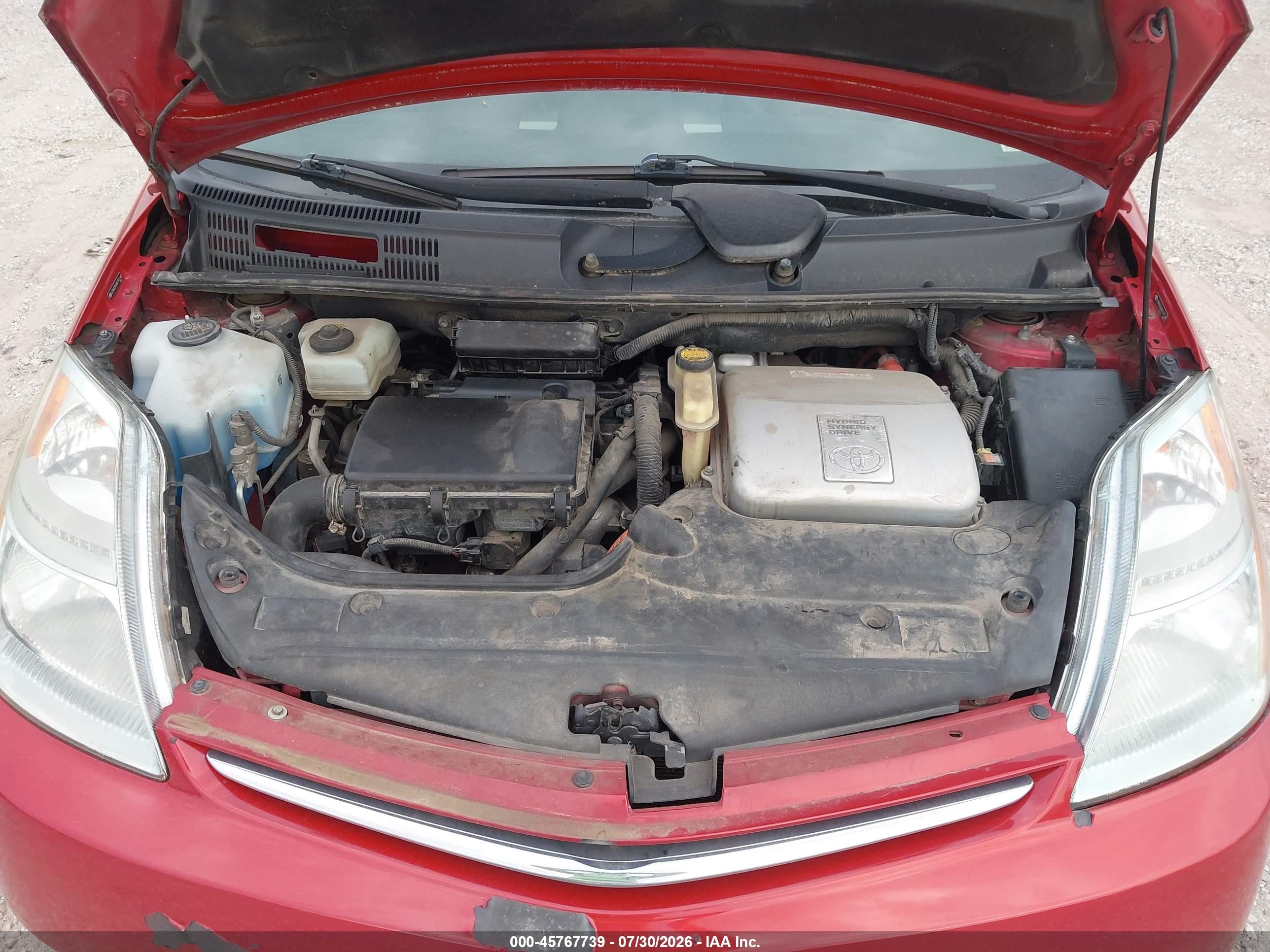 2008 Toyota Prius Red vin: JTDKB20U887797148