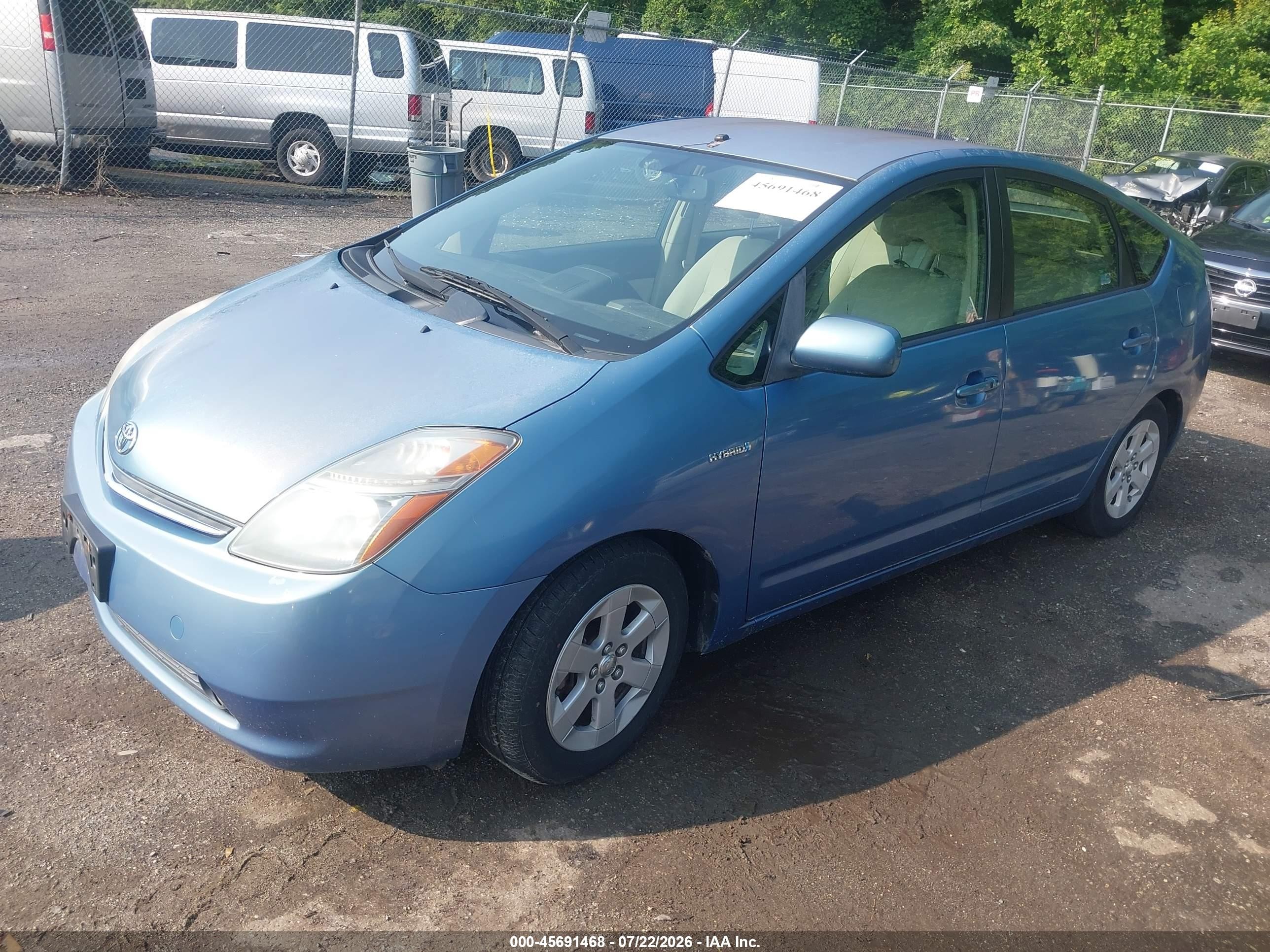 2008 Toyota Prius   Blue vin: JTDKB20U887803238