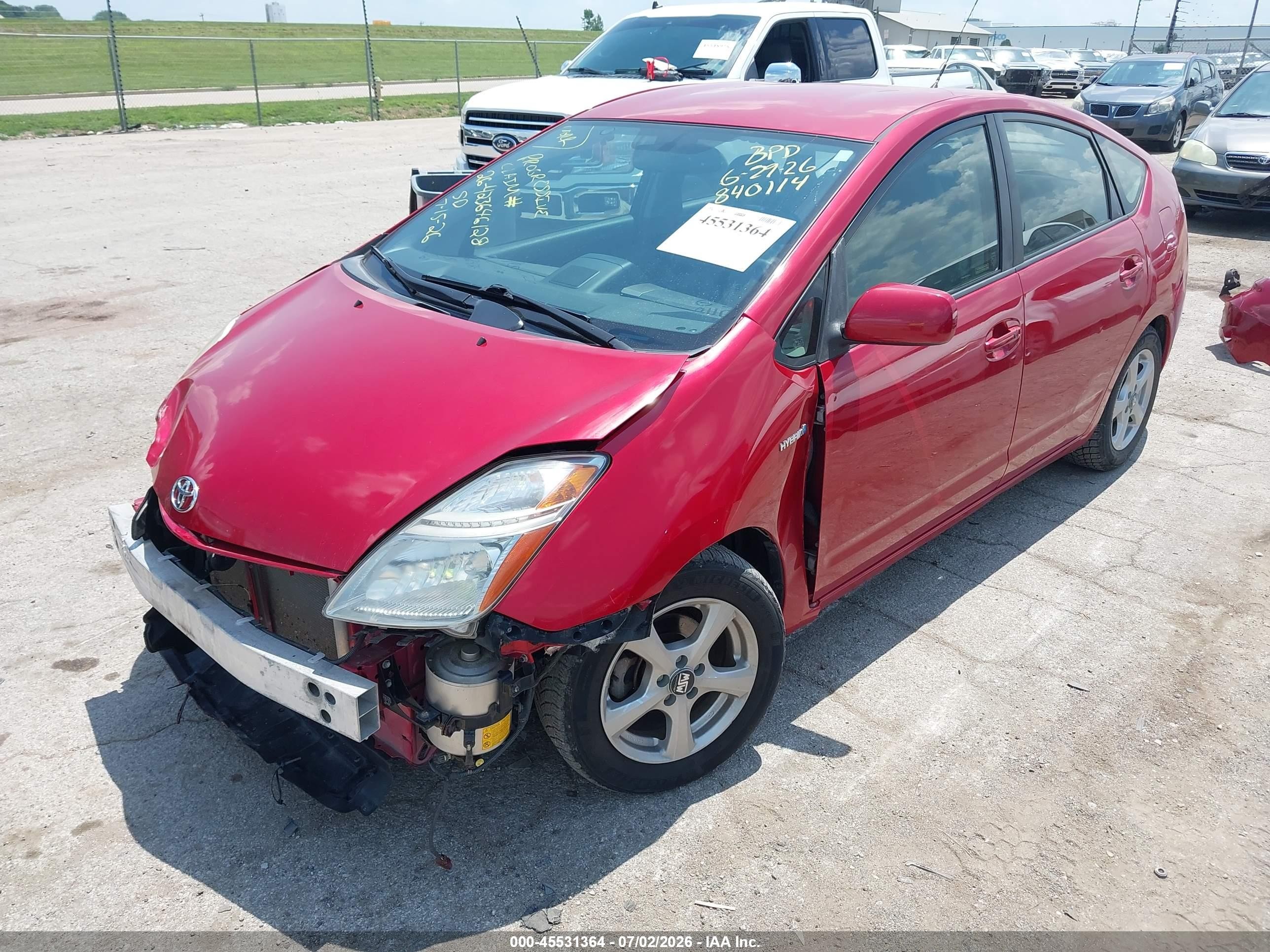 2009 Toyota Prius   Red vin: JTDKB20U897840114