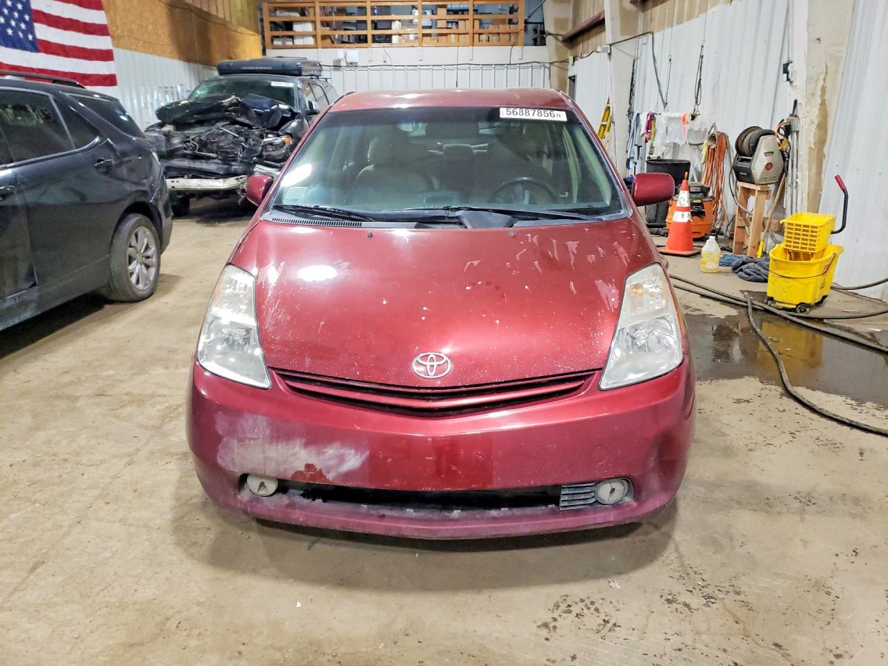 2005 Toyota Prius Base Burgundy vin: JTDKB20U953064464