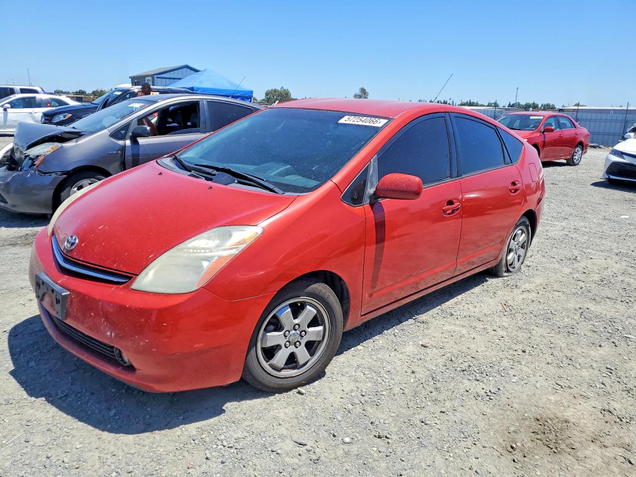 2006 Toyota Prius Base Red vin: JTDKB20U967058061