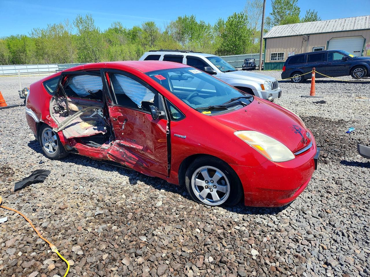 2006 Toyota Prius Base Red vin: JTDKB20U967506413