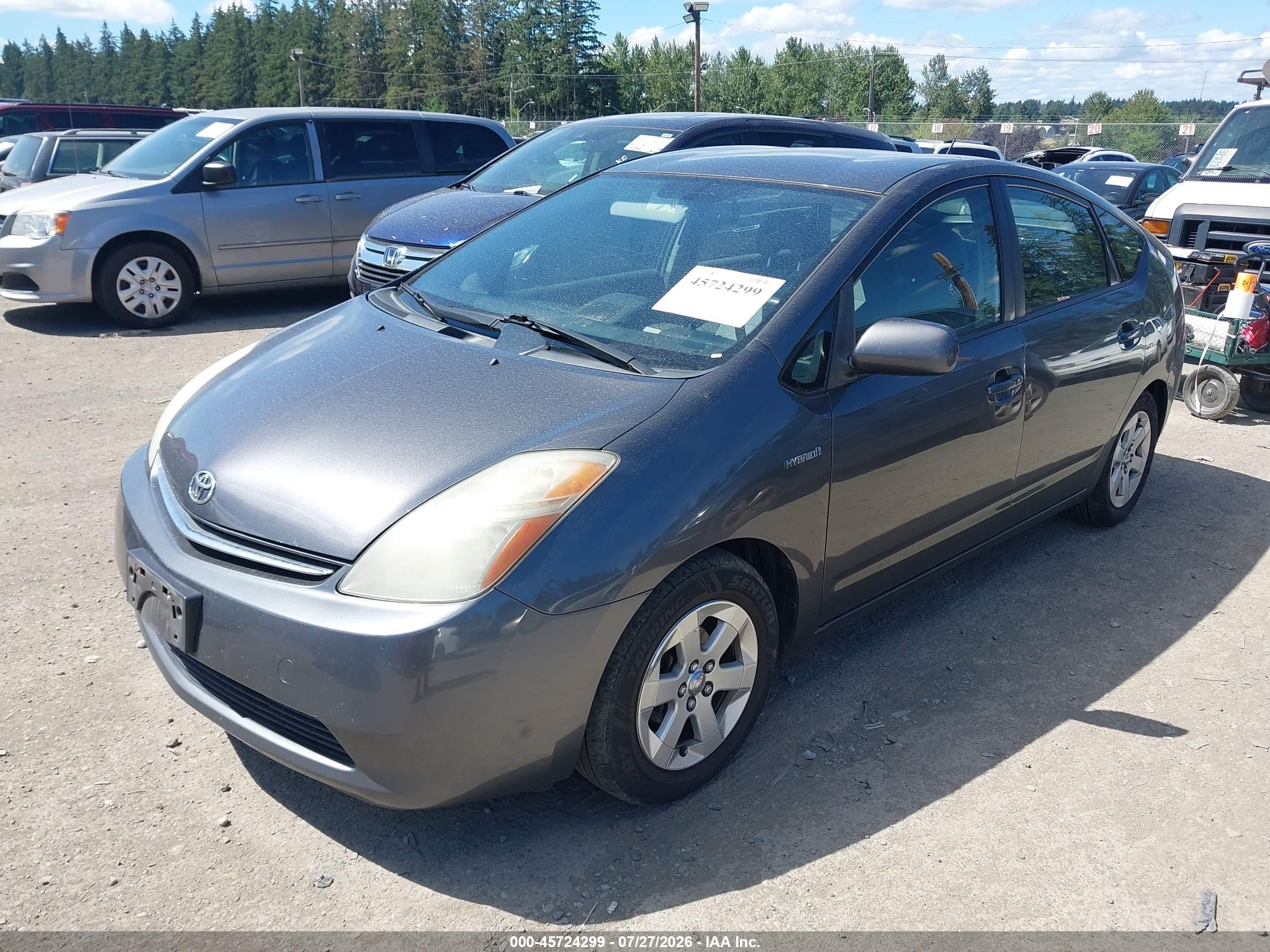 2007 Toyota Prius   Серый vin: JTDKB20U973230565