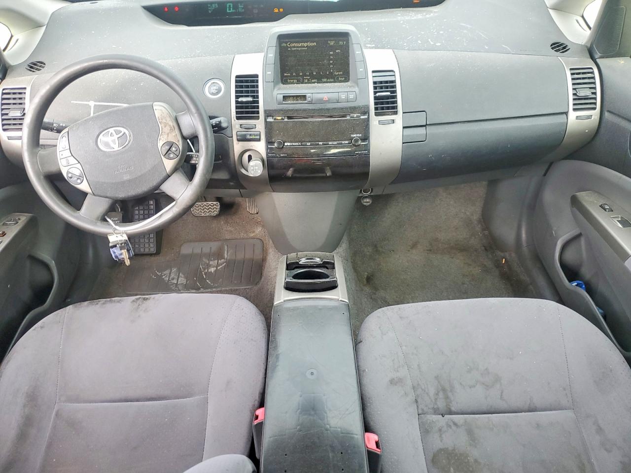 2007 Toyota Prius Base Gray vin: JTDKB20U973233191